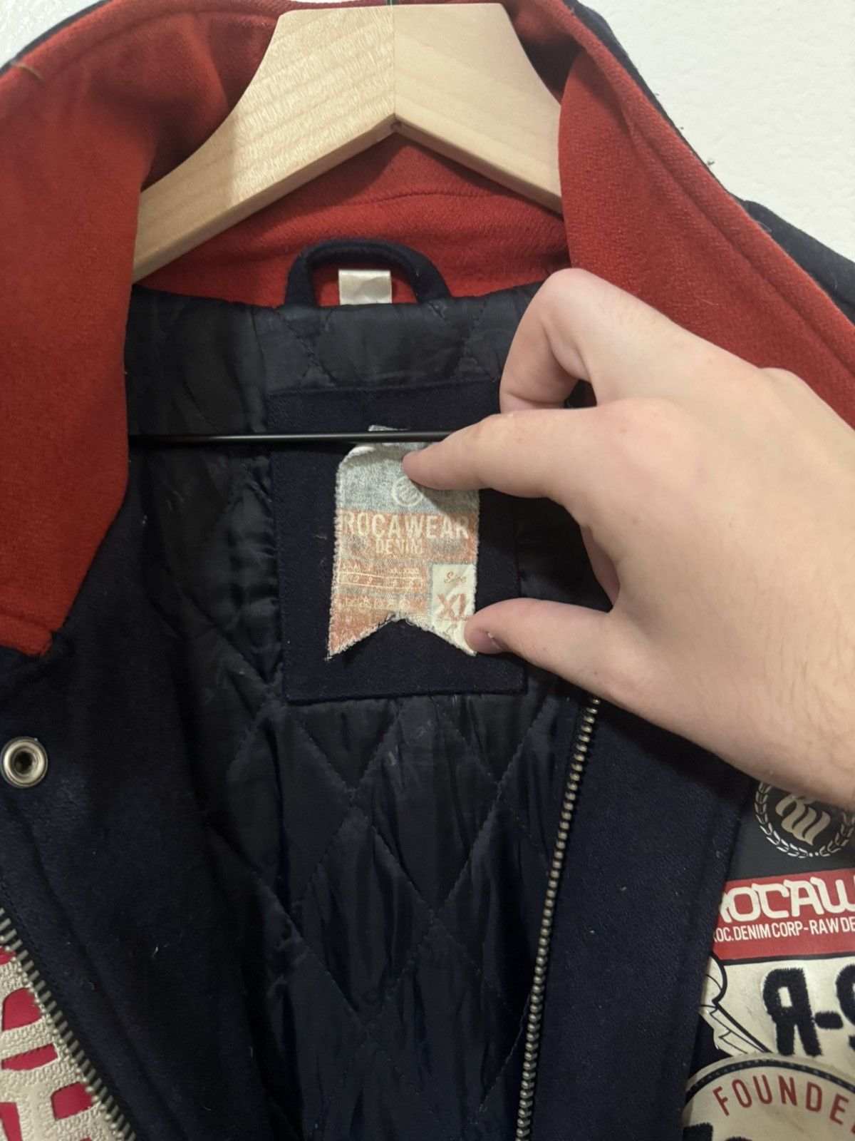 Rocawear *RARE* 90S X Y2K ROCAWEAR VARSITY LETTERMAN JACKET Size US XL / EU 56 / 4 - 6 Thumbnail