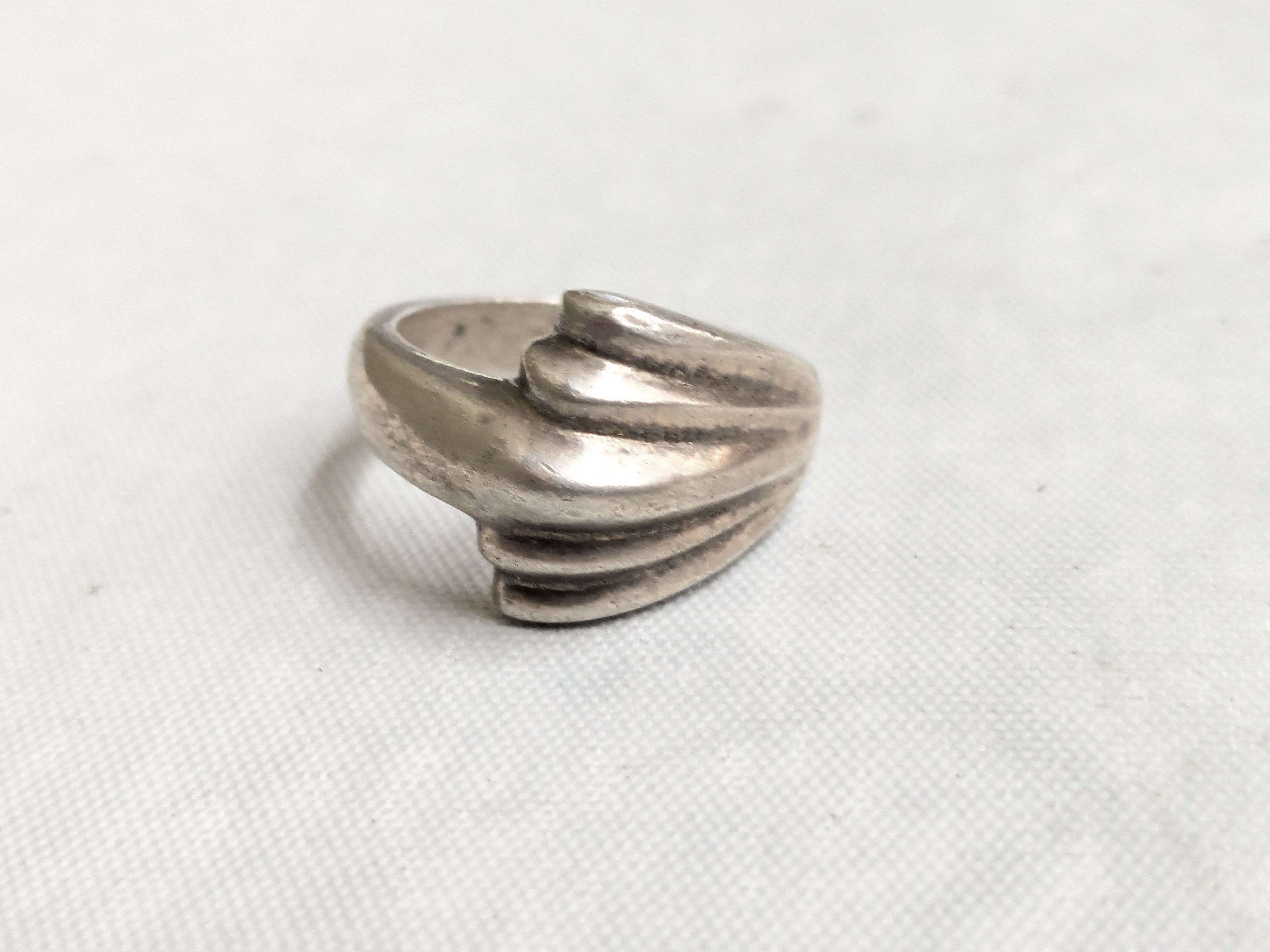 Jewelry Vintage Sterling Silver Taxco Ring Wing Abstract Modernist Size ONE SIZE - 1 Thumbnail