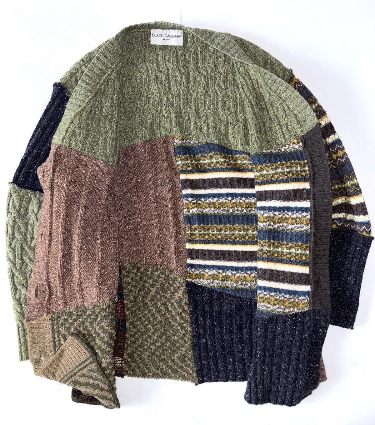 Dolce & Gabbana 80’s Maglie Dolce Gabbana Reconstructed knitted cardigan Size US M / EU 48-50 / 2 - 3 Thumbnail