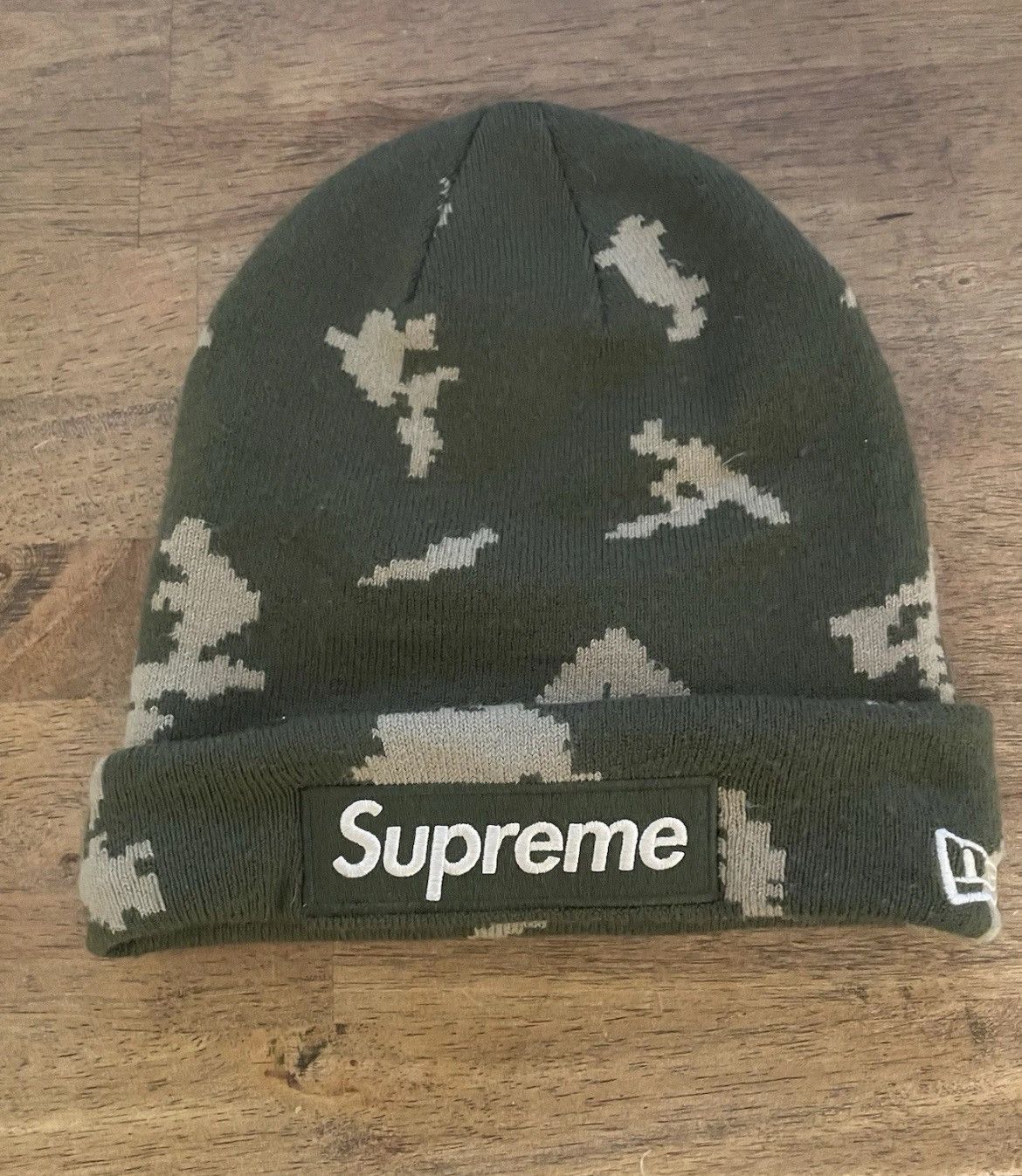 Supreme × True Religion Supreme x True Religion Olive Camo Beanie