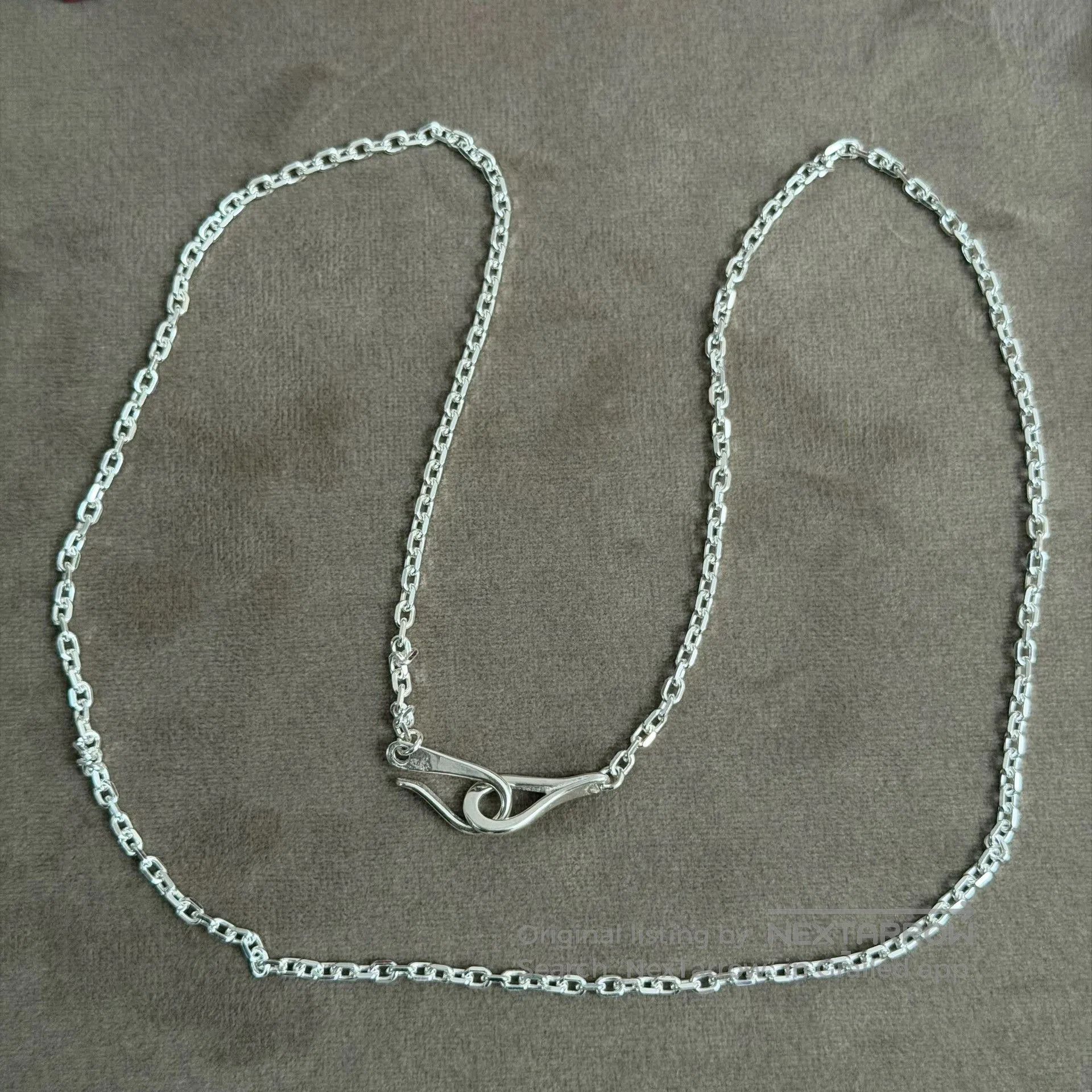 Larry Smith Larry Smith Silver Fish Hook Necklace S60cm. Size ONE SIZE - 2 Thumbnail