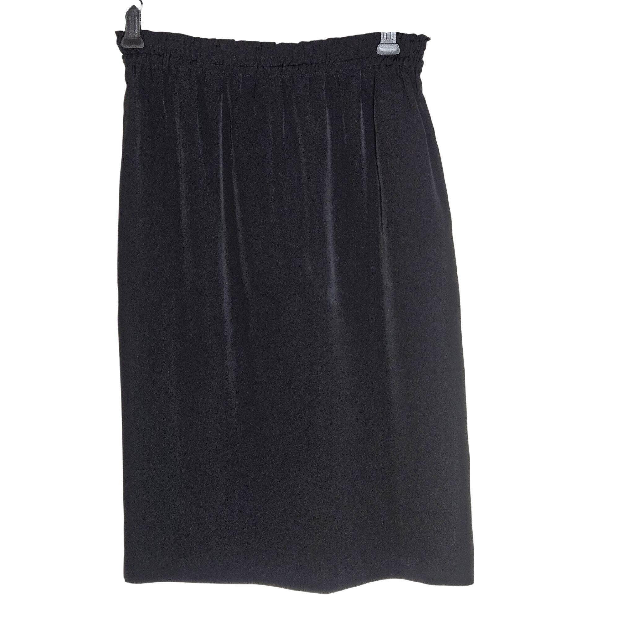 Other Maggie Shepherd Black Skirt XS Satin Short Minimalist Academ Size 28" / US 6 / IT 42 - 2 Thumbnail