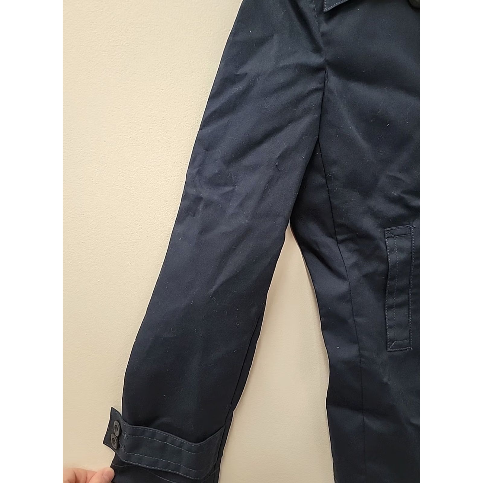 Banana Republic VINTAGE Banana Republic Women's Pea Coat Navy Cotton Size M Modern Regular Coat Size M / US 6-8 / IT 42-44 - 3 Thumbnail