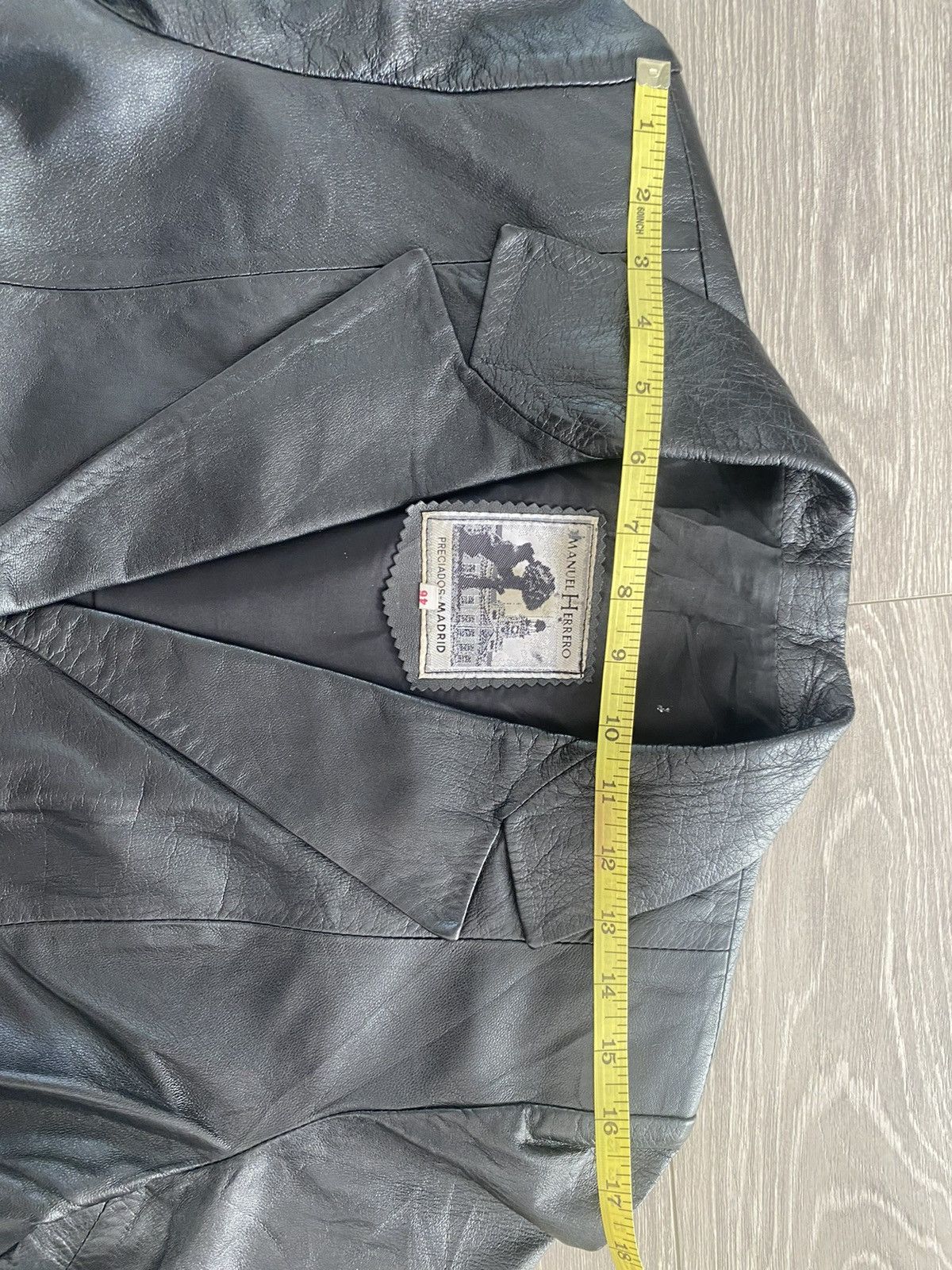 Genuine Leather × Vintage Vintage Leather Blazer Size L / US 10 / IT 46 - 8 Thumbnail