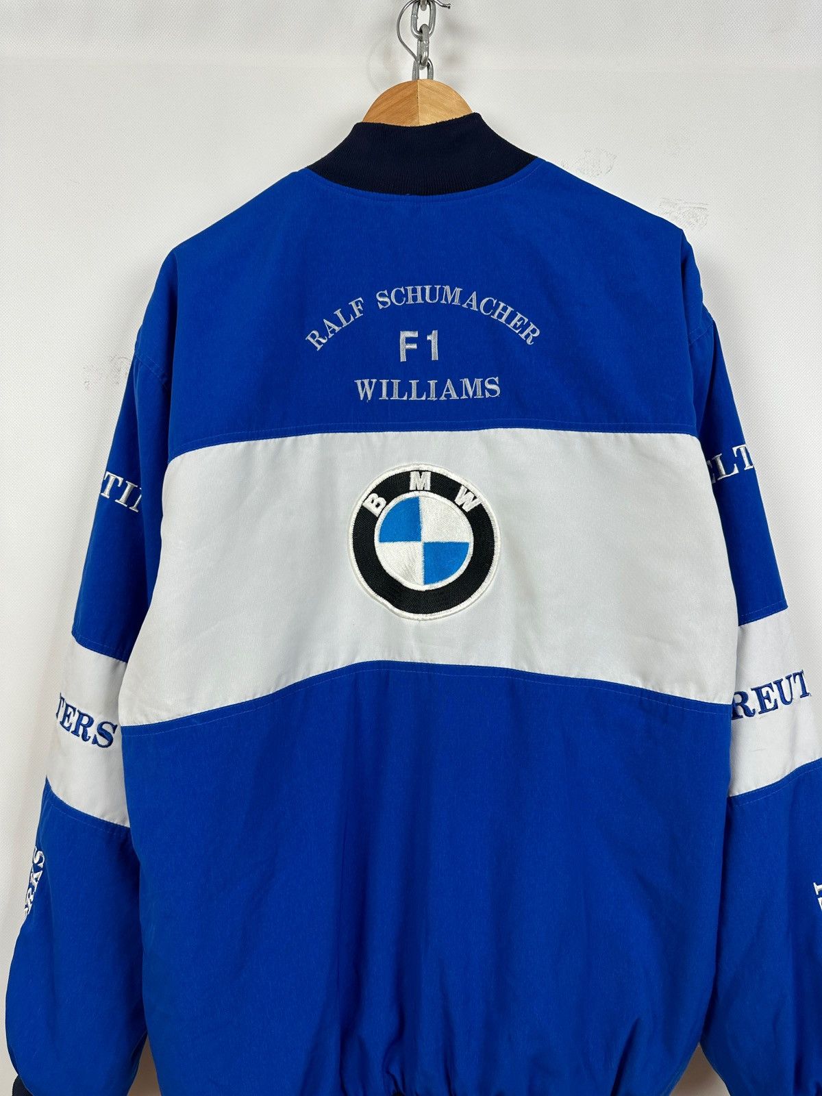 BMW Vintage BMW F1 Williams Ralf Schumacher Racing Bomber Jacket Size US XXL / EU 58 / 5 - 16 Thumbnail