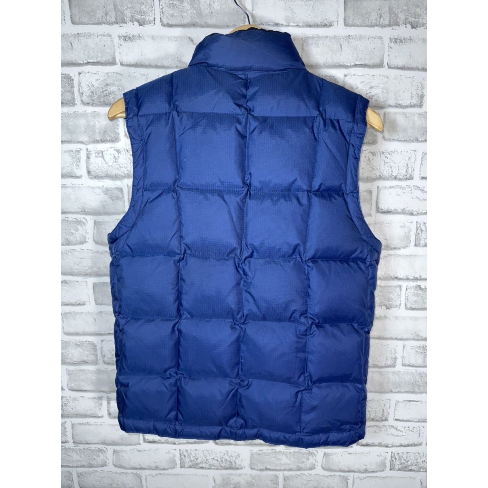 VINTAGE Gap Reversible DOWN PUFFER VEST Navy Blue/Black Unisex S