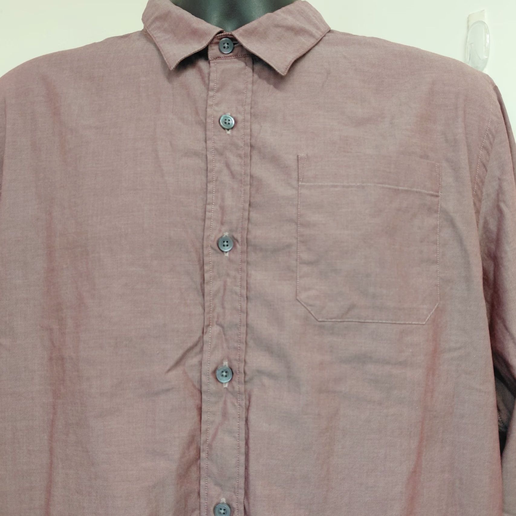 Parker Parker Dusseau Shirt Men's XL Red Wool Blend Button Up Long Sleeve Pocket Button-Up Size US XL / EU 56 / 4 - 5 Thumbnail