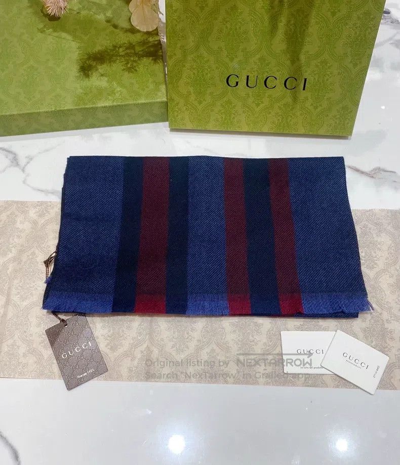 Gucci Gucci Colour-blocked wool scarf Size ONE SIZE - 1 Thumbnail
