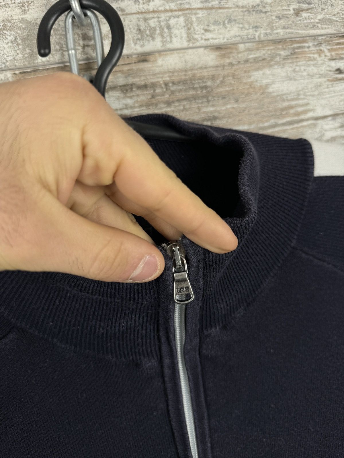 Polo Ralph Lauren × Vintage Mens Vintage Polo Ralph Lauren zip sweater rugby sweatshirt Size US L / EU 52-54 / 3 - 7 Thumbnail