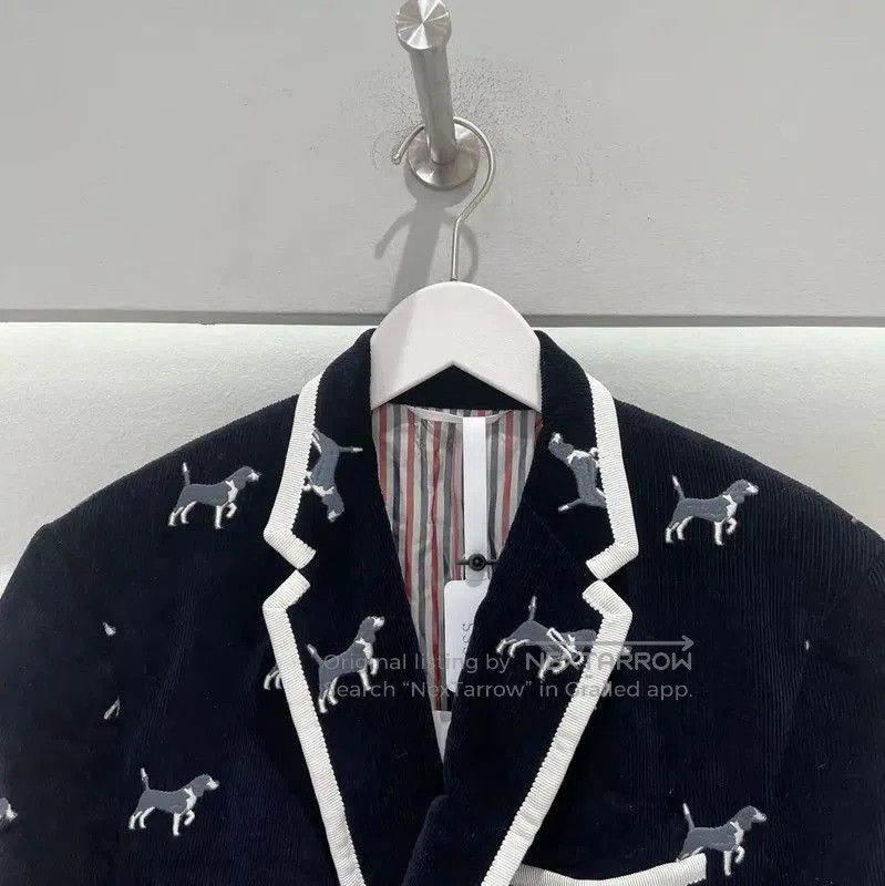 Thom Browne Thom Browne Multicolor Men's Blazer with Dog Print . Size US M / EU 48-50 / 2 - 4 Thumbnail