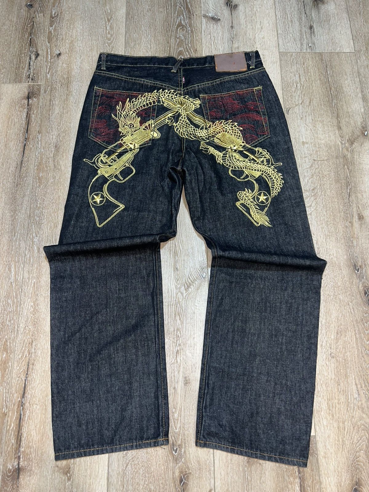 RMC Jeans Y2K EMBROIDERED BAGGY JEANS Size US 38 / EU 54 - 2 Thumbnail