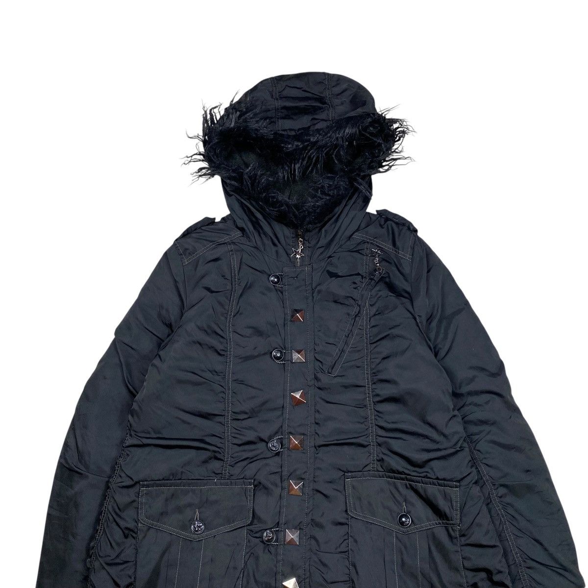 If Six Was Nine Algonquins Studded Fur Parka Jacket Size US M / EU 48-50 / 2 - 5 Thumbnail