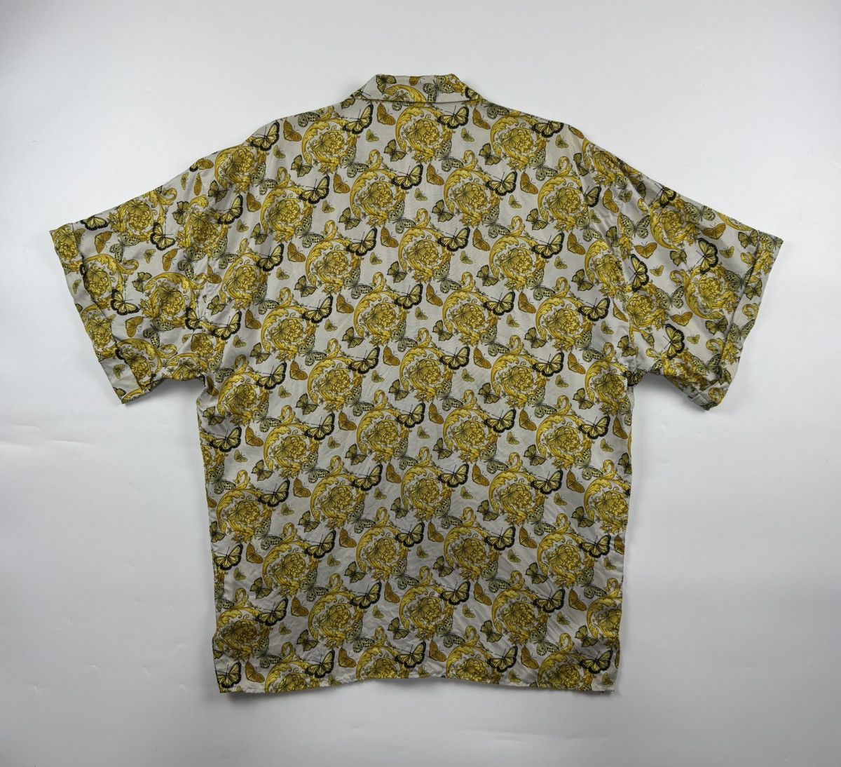 Versace Versace Baroque Butterfly Print Silk Shirt Size US M / EU 48-50 / 2 - 2 Thumbnail