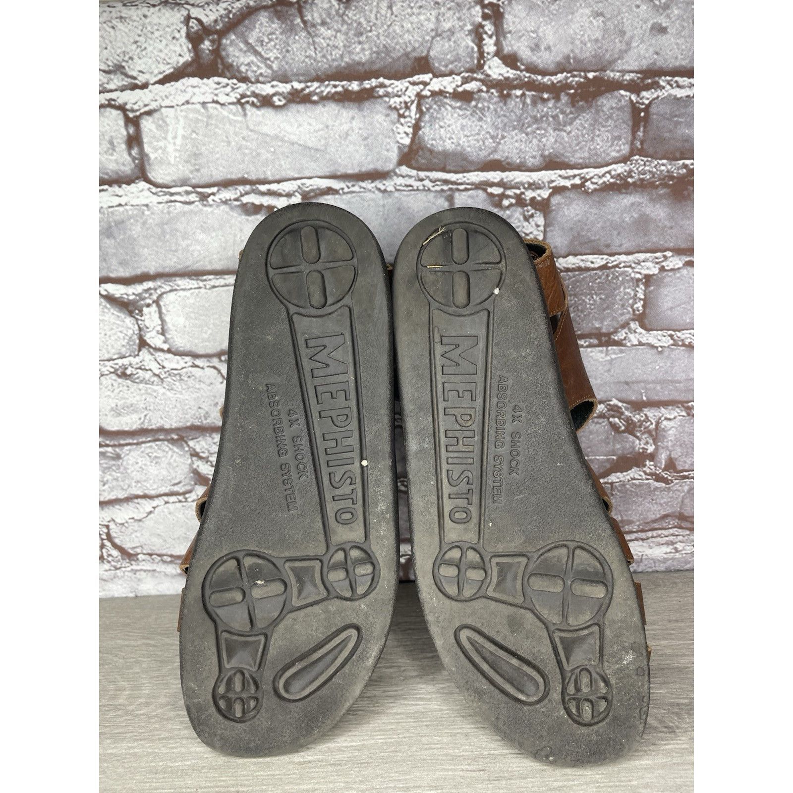 Mephisto MEPHISTO 4x Shock Brown Leather Fisherman Casual Strap Sanda Size US 13 / EU 46 - 19 Thumbnail