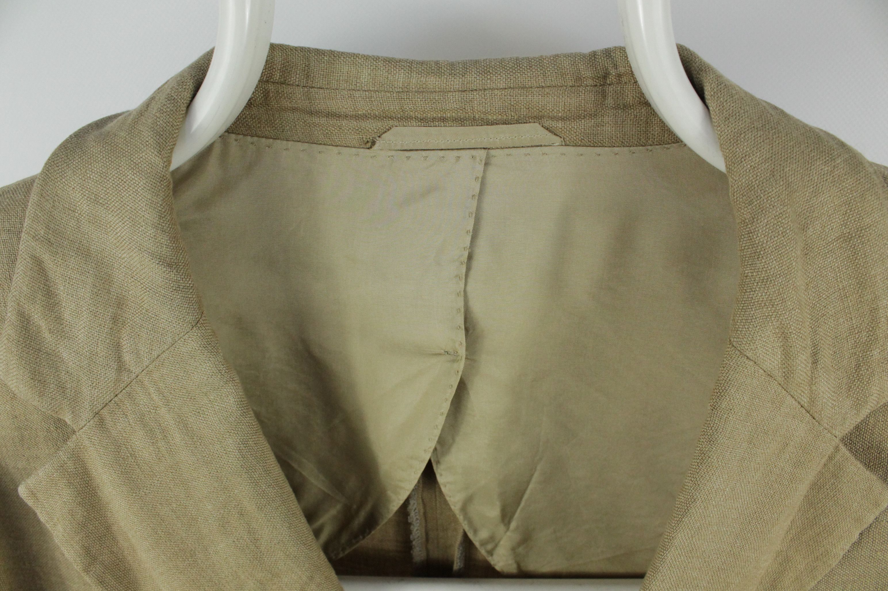 Designer × Hugo Boss × Vintage Vintage Hugo Boss Beige Linen Relaxed Fit Sport Coat Blazer Size US M / EU 48-50 / 2 - 3 Thumbnail