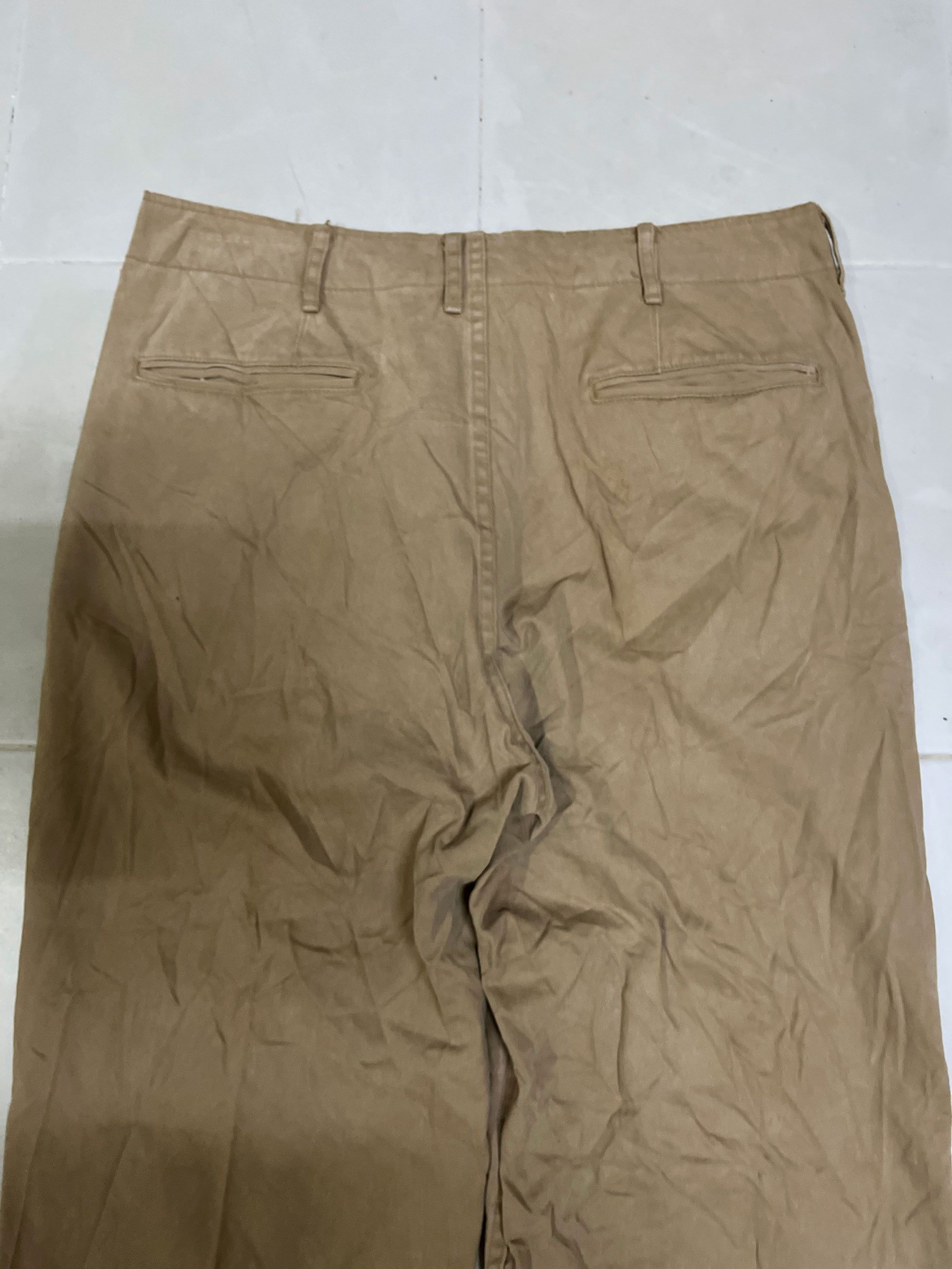 Japanese Brand Vintage U.S Army Trouser Khaki Pant Baggy Buzz Rickson Style Size US 34 / EU 50 - 6 Thumbnail