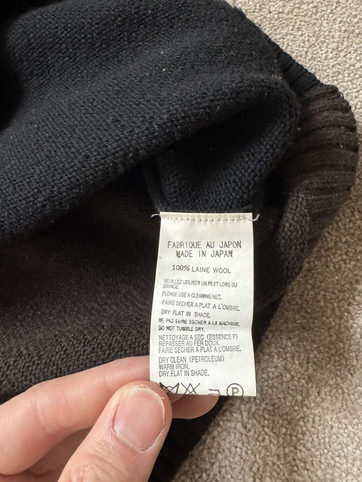 Yohji Yamamoto AW09 Shomben Kozo PENIS Contrast Sleeve Wool Sweater Size US L / EU 52-54 / 3 - 10 Thumbnail