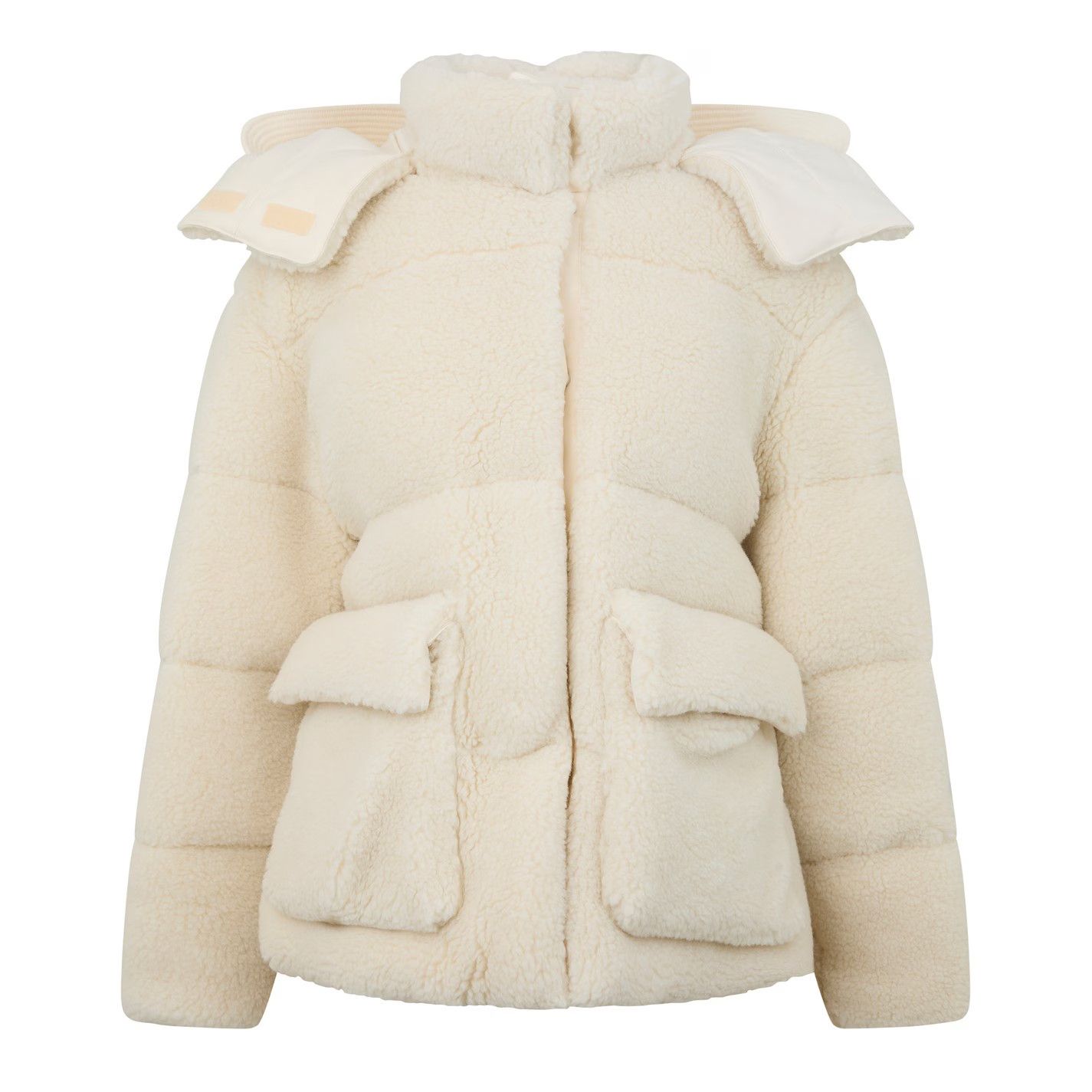 Off-White o1g2r1mq0125 Puffer Jacket in Ivory Size S / US 4 / IT 40 - 1 Thumbnail