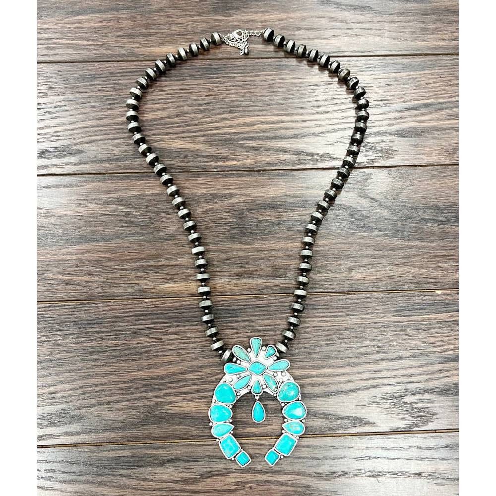 Other Extra Long Handmade Squash Naja Turquoise Necklace with Anti Size ONE SIZE - 8 Thumbnail