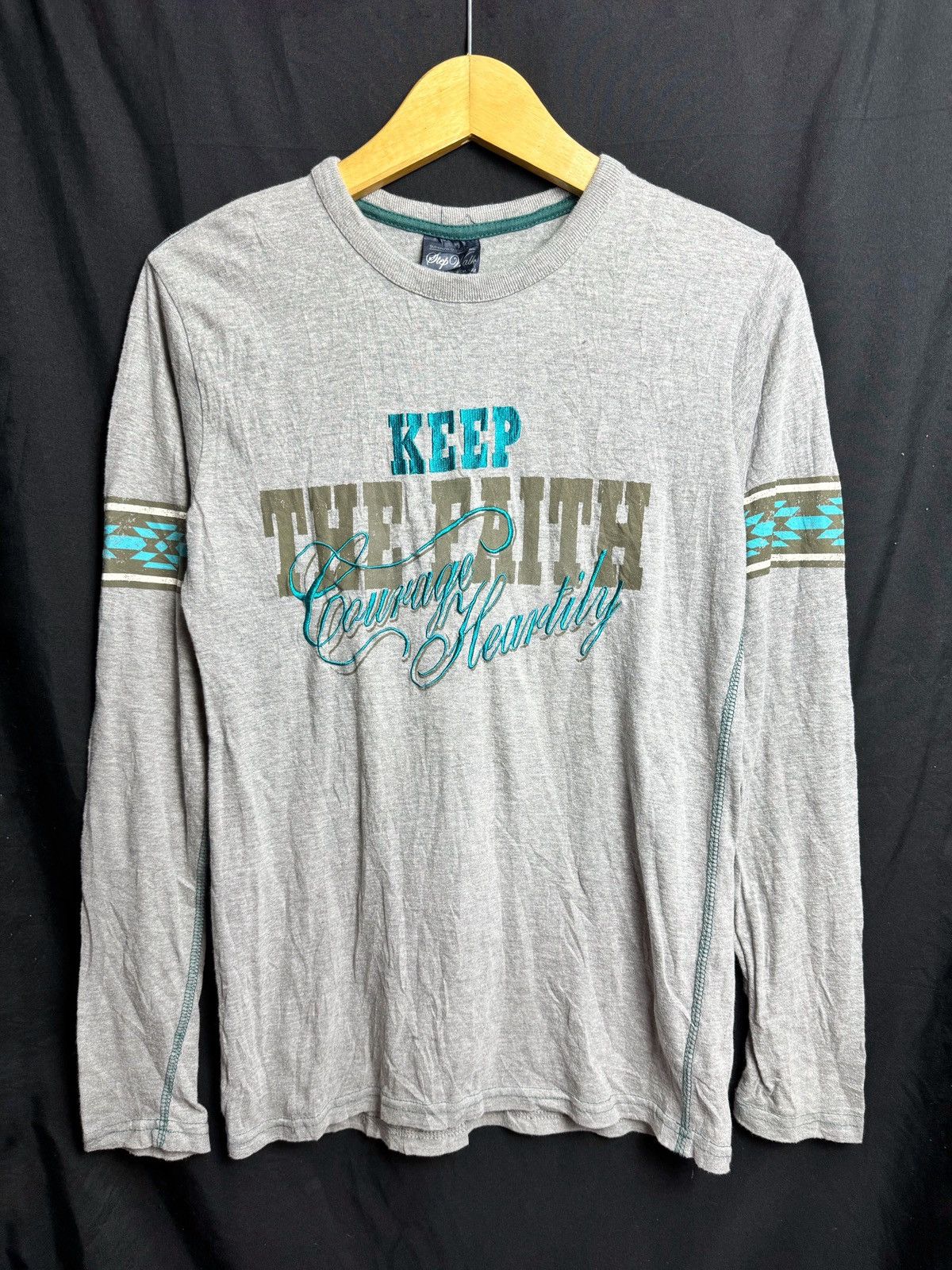 If Six Was Nine × Japanese Brand × PPFM Step Walk Poem Skulls Keep The Faith Long Sleeve Size US M / EU 48-50 / 2 - 2 Thumbnail