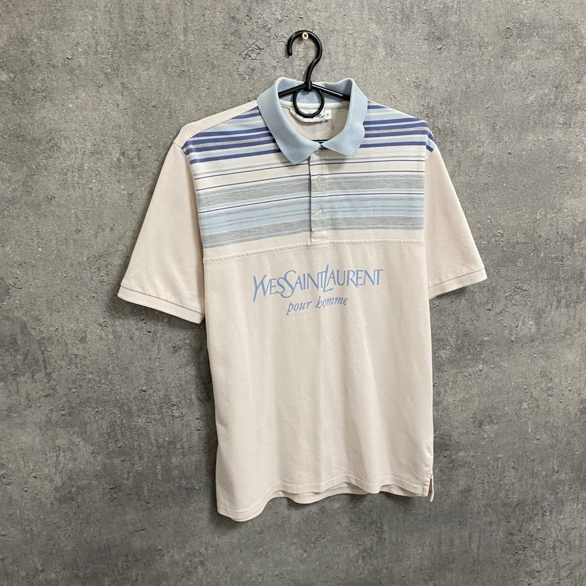 Yves Saint Laurent Yves Saint Laurent Polo T-Shirt Big Logo YSL Size US M / EU 48-50 / 2 - 3 Thumbnail