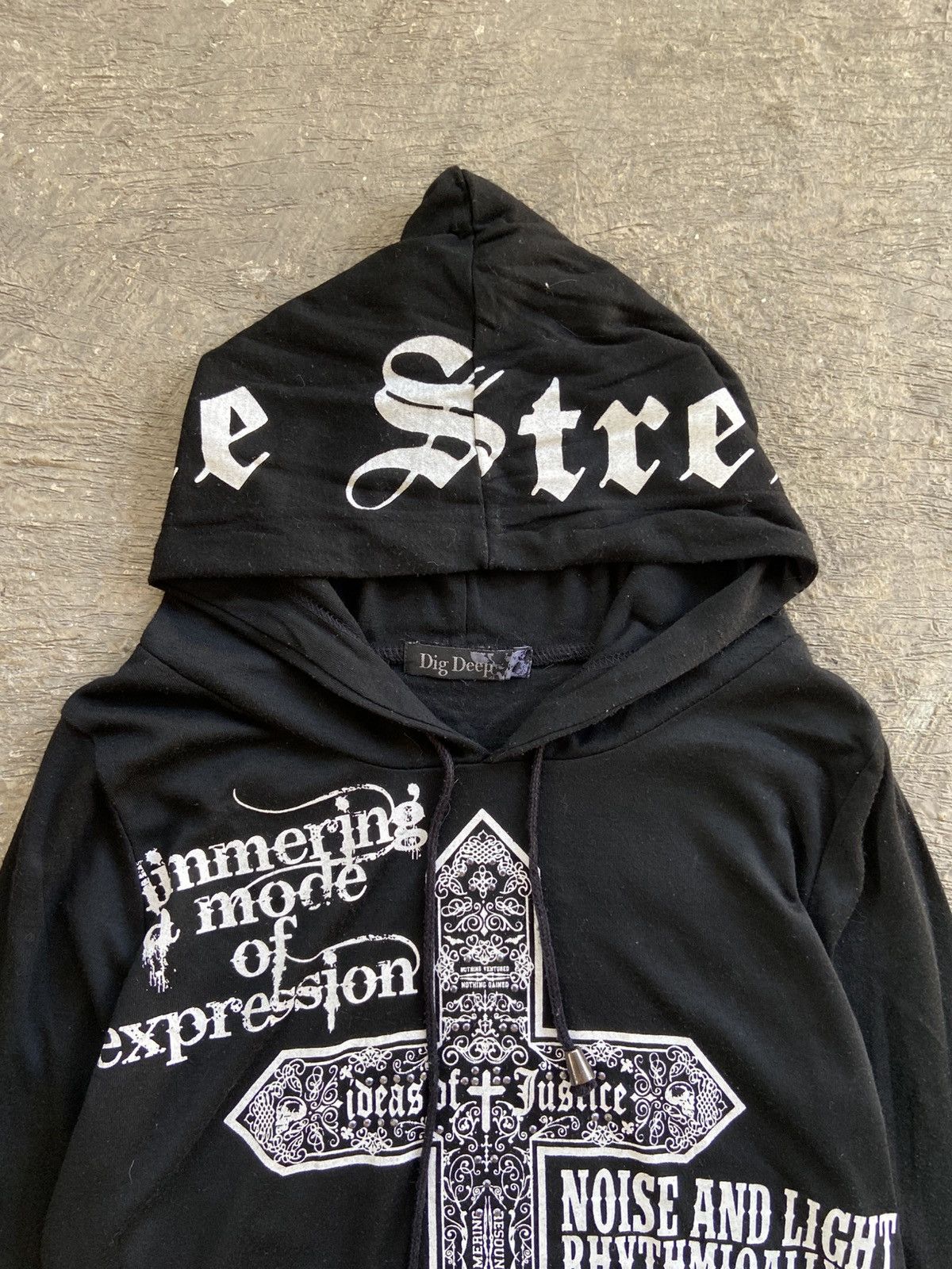 14th Addiction 2000s Dig Deep - Vkei Style Poem Cross Hoodie Size US M / EU 48-50 / 2 - 5 Thumbnail