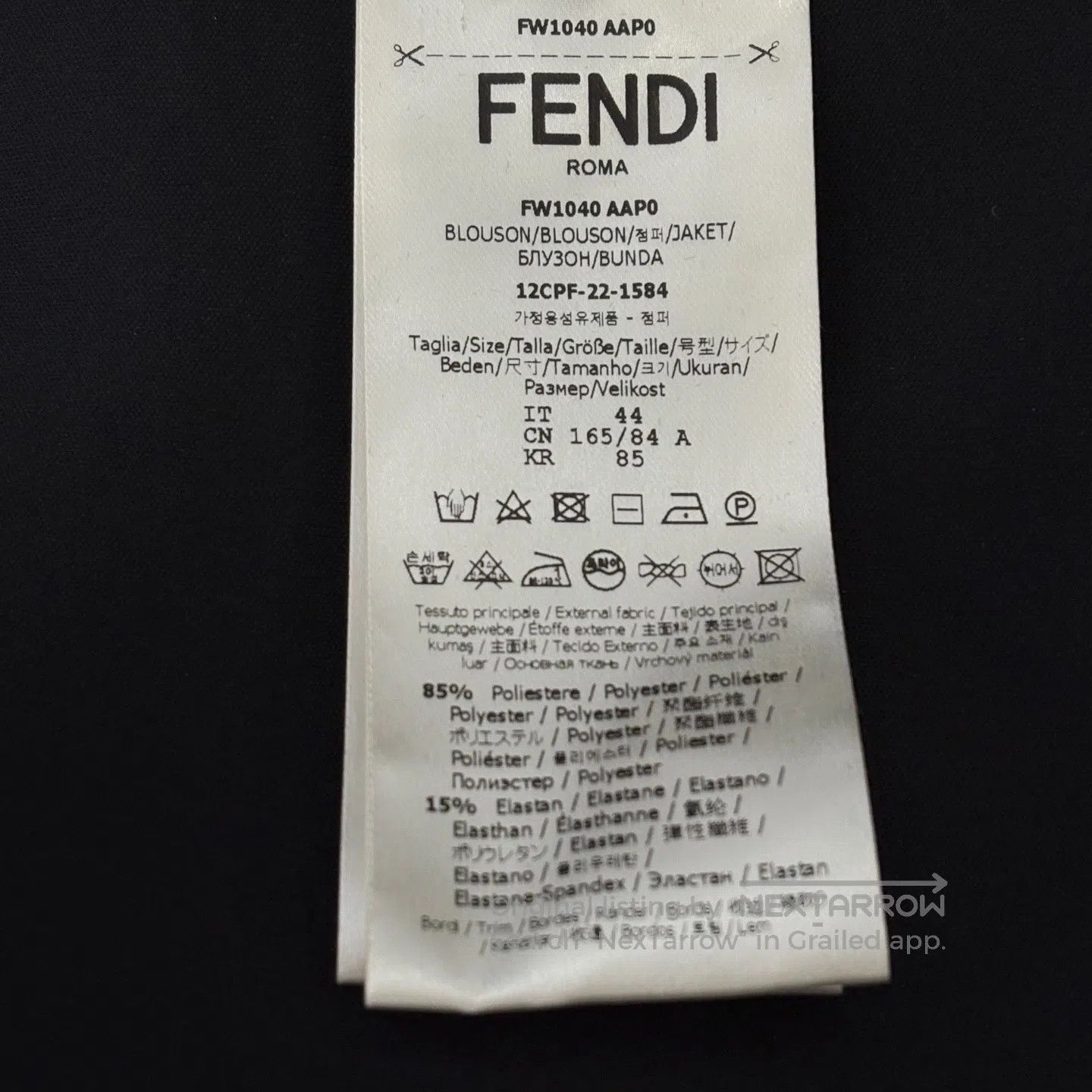 Fendi FENDI size44 Black, fully printed velvet-flocked hooded pil Size US S / EU 44-46 / 1 - 5 Thumbnail