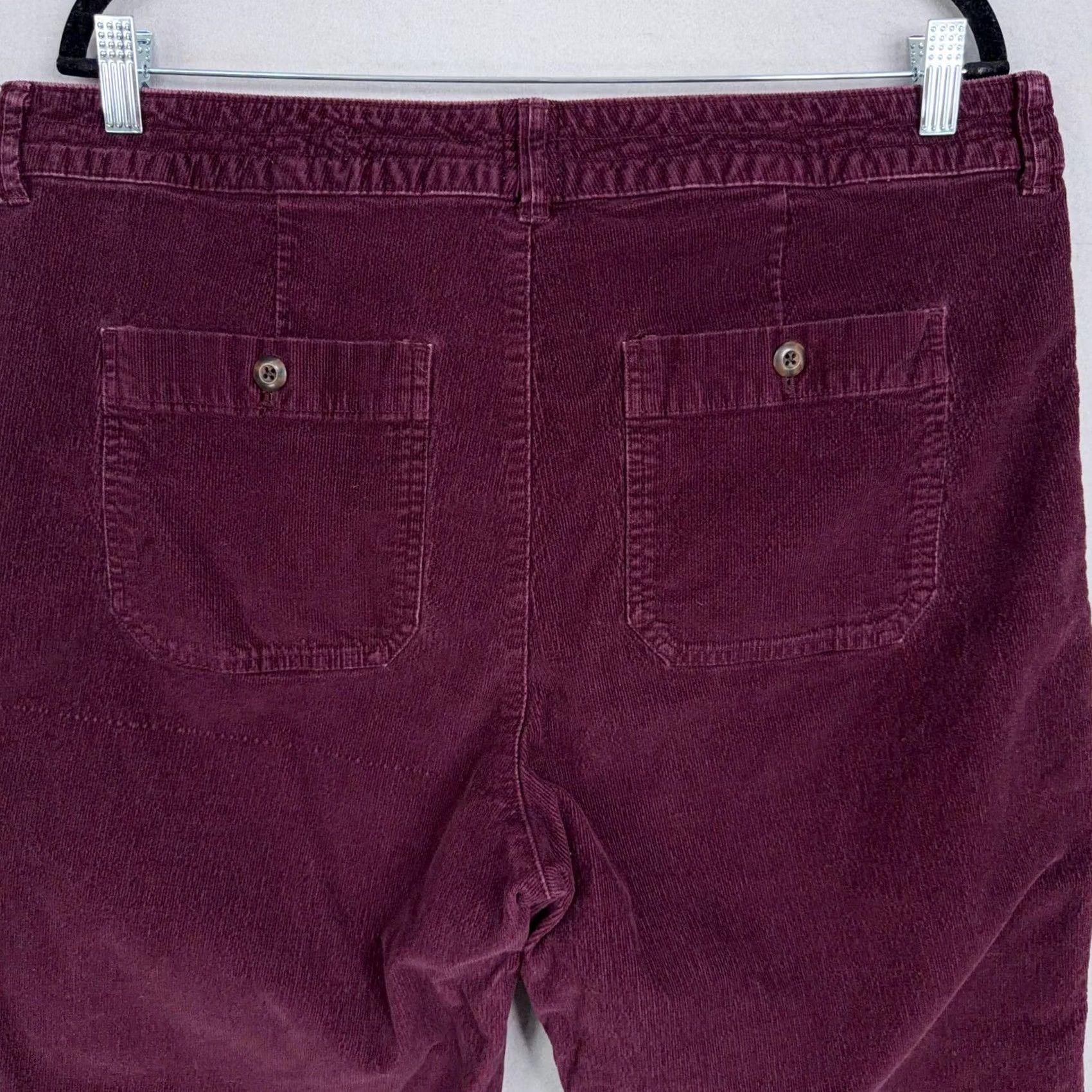 Gap VINTAGE Gap Pants Womens 18 Red High Rise Wide Leg Crop Corduroy Stretch Casual Pockets Size 40" / US 18 - 7 Thumbnail
