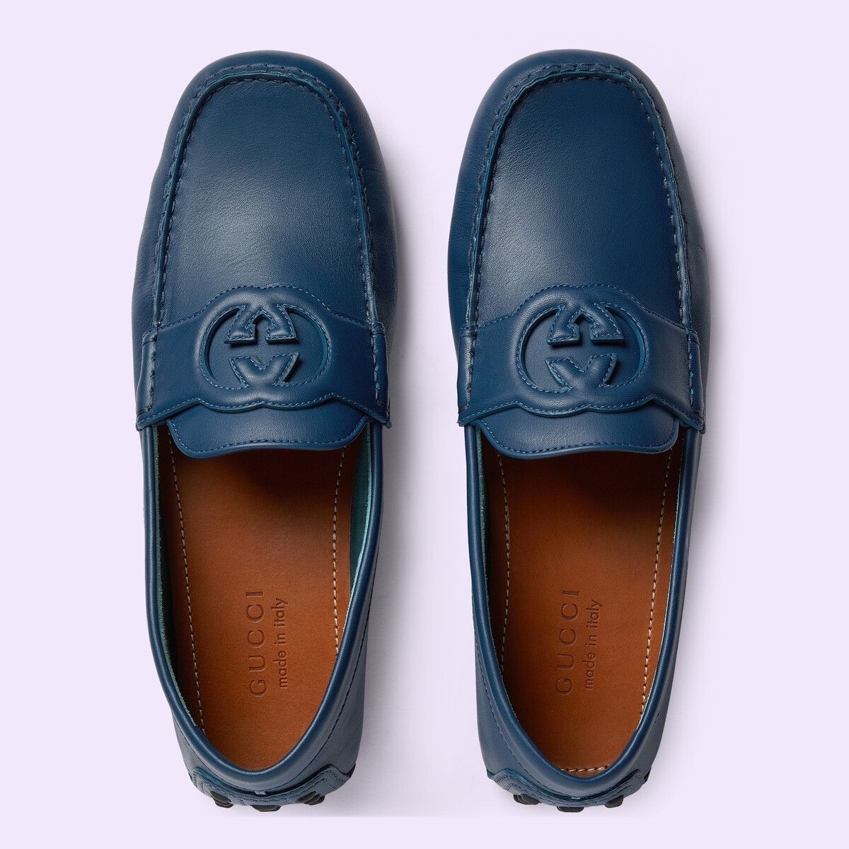 Gucci o1s1wg111025 Moccasin Leather Formal Shoes in Blue Size US 10 / EU 43 - 5 Thumbnail