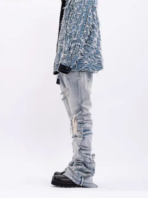 VIBE Heavyweight vintage vandalism fringe hip hop y2k jeans Size US 30 / EU 46 - 4 Thumbnail