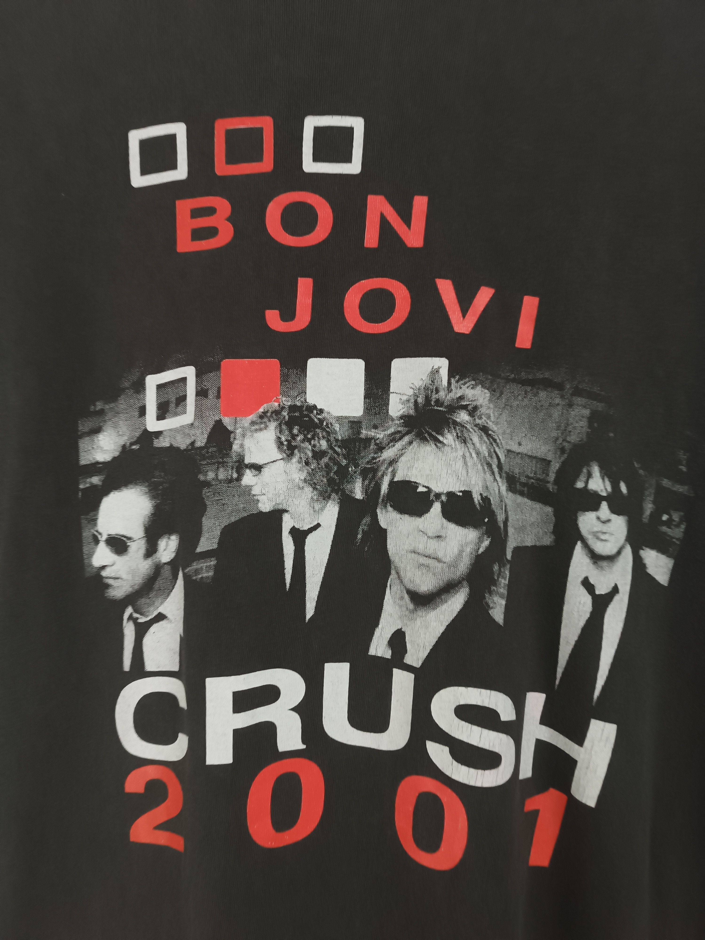 Band Tees VINTAGE 2001 BON JOVI CRUSH LIVE FADED BOXY TEE VERY RARE Size US L / EU 52-54 / 3 - 8 Thumbnail