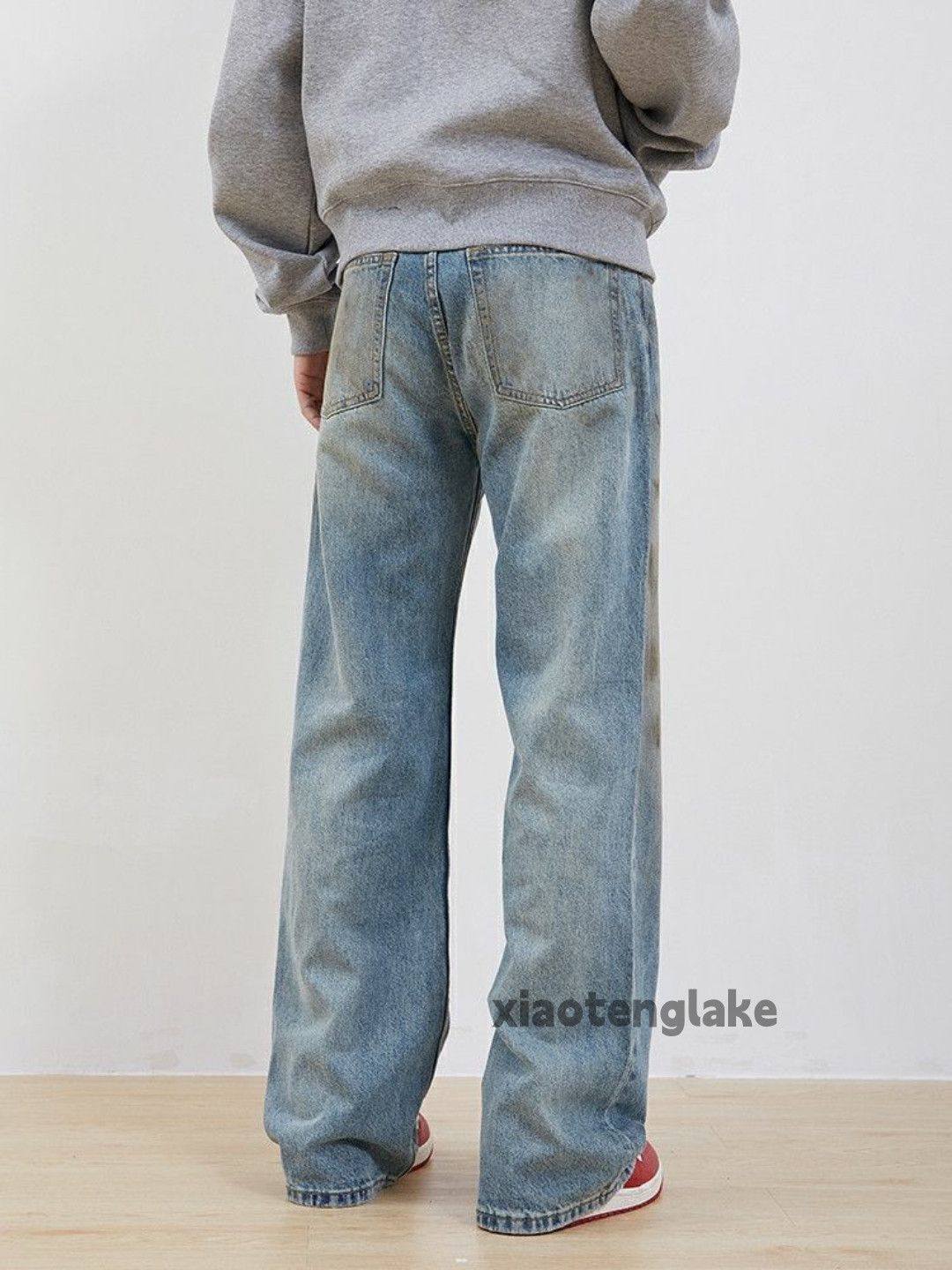 Jean × Vintage washed faded paint loose baggy punk grunge jeans Size US 32 / EU 48 - 3 Thumbnail