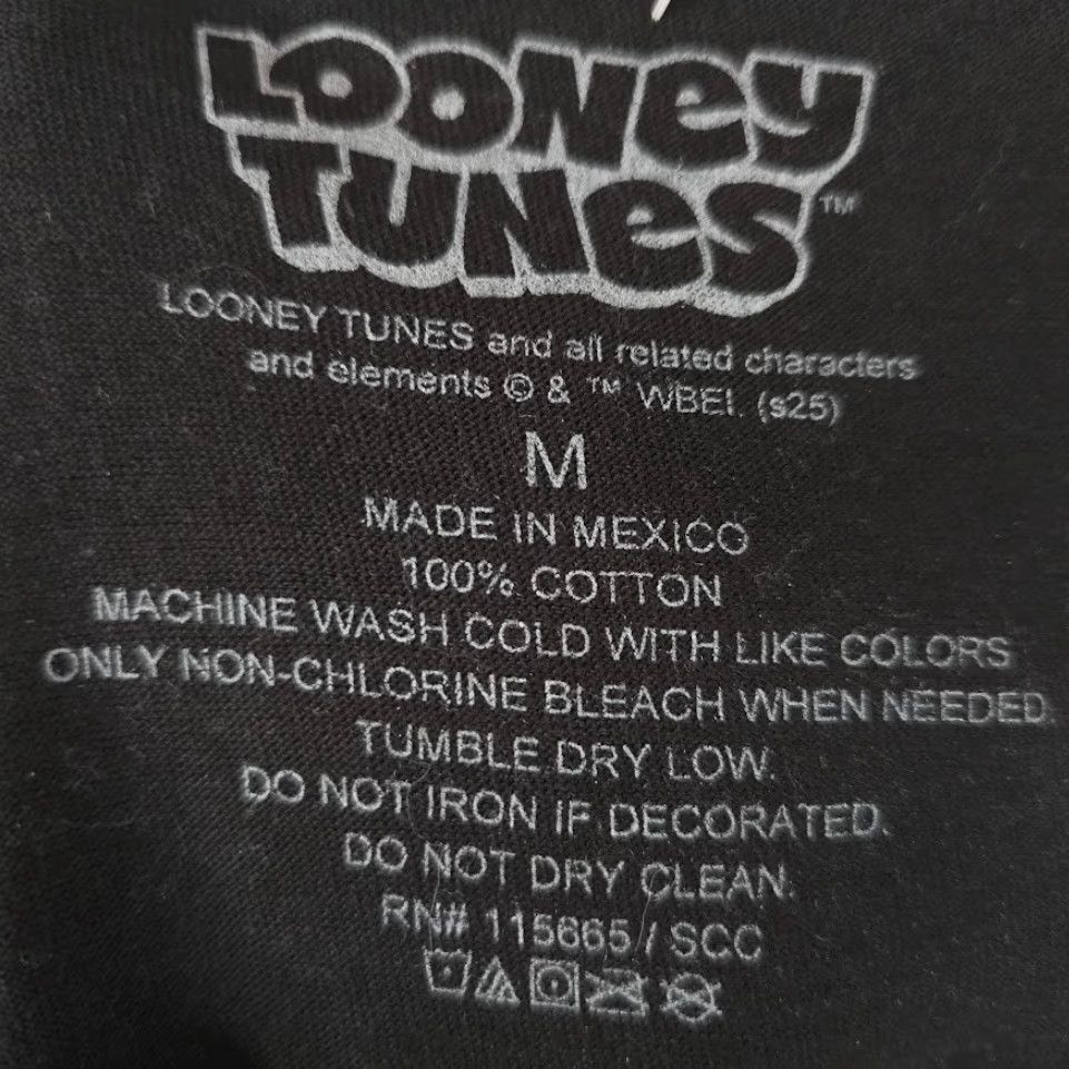Vintage Looney Tunes T-Shirt Mens XL Black Wile E Coyote Roadrunner Warner Bros Size US XL / EU 56 / 4 - 6 Thumbnail
