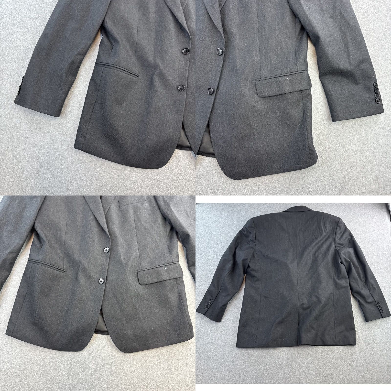 Brooks Brothers VINTAGE? Brooks Brothers 346 Suit Mens 46R Wool Blend Charcoal Gray Blazer Pants Set W42 L29 Two Piece 2 Piece Office Formal Wedding Mens Size 46R - 8 Thumbnail