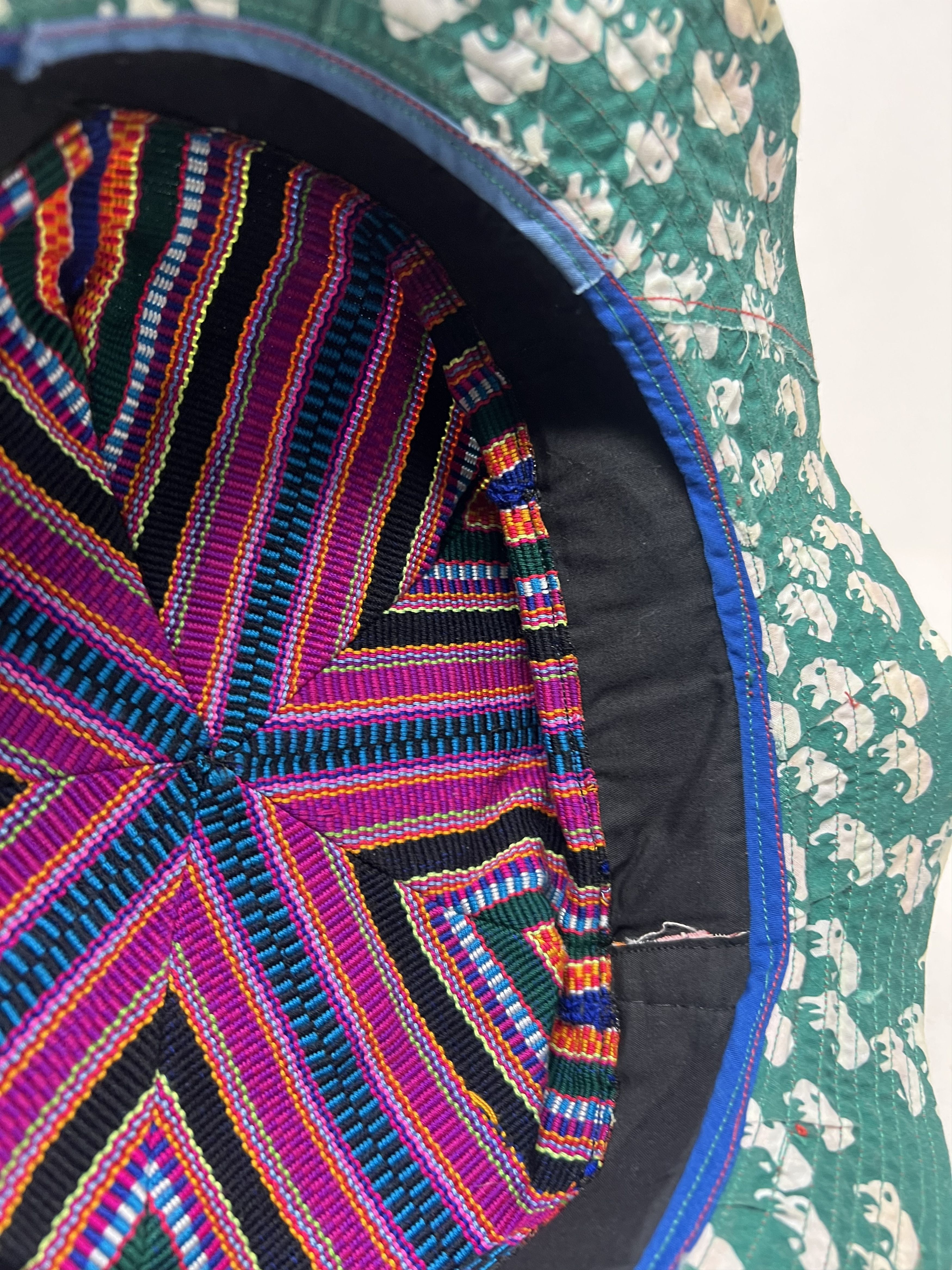 Hat Club Navajo Hill Tribe Hippie Hobo Multicolor Woven Hat Size ONE SIZE - 10 Thumbnail