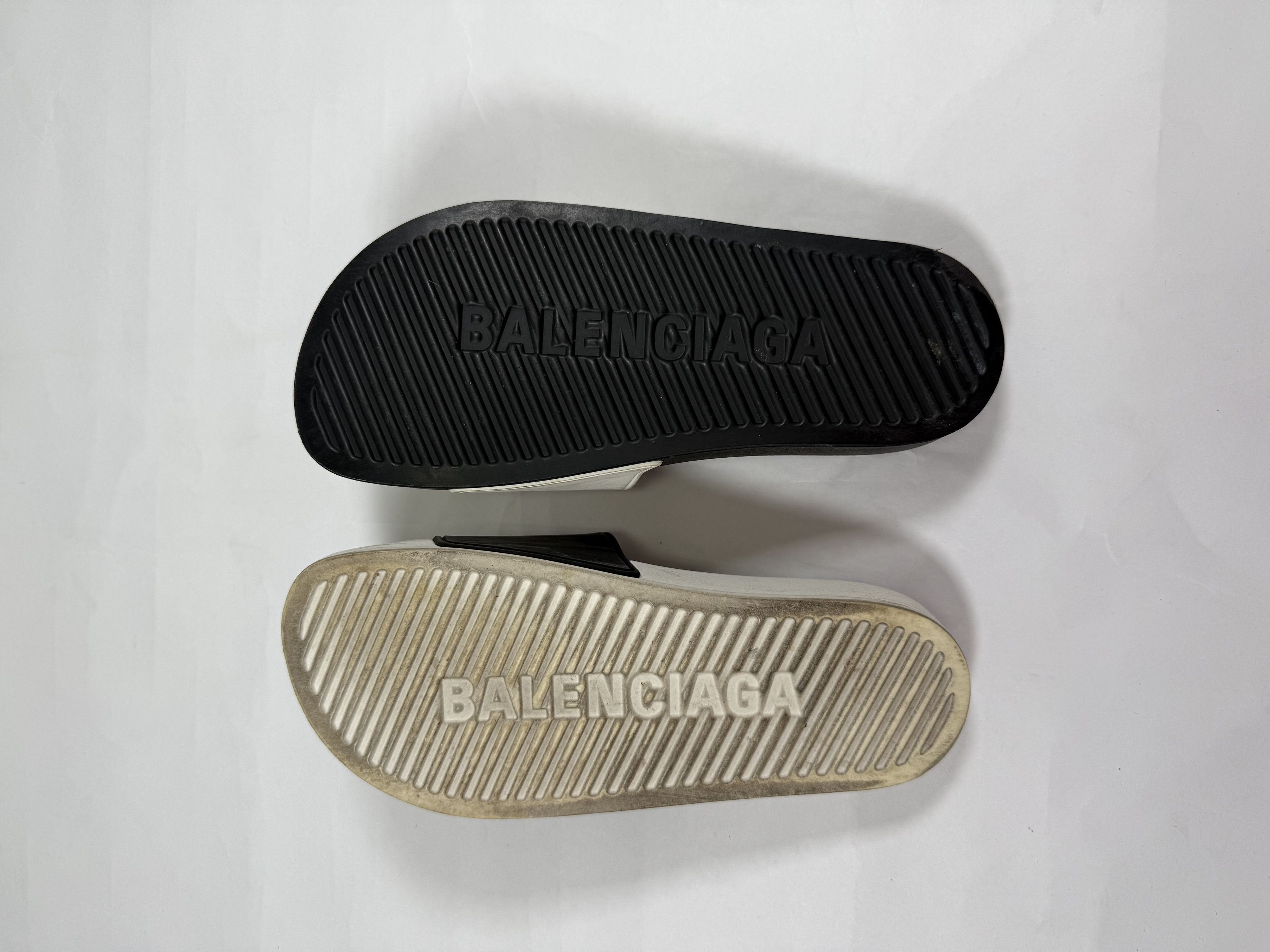 Balenciaga Balenciaga Black & White Slides Size US 7 / IT 37 - 5 Thumbnail