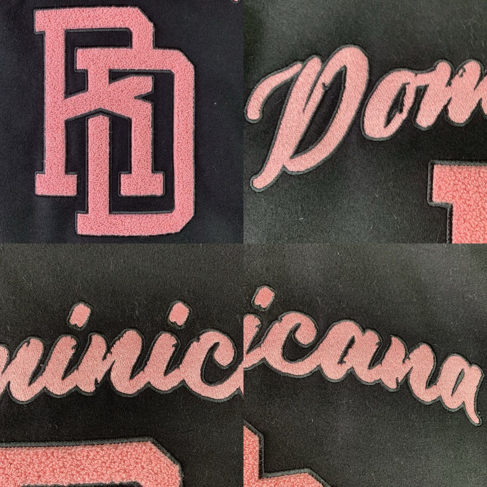 New Era New Era Dominican Republic Baseball Varsity Letterman Bomber Jacket Mens Large Black Wool Mid-Length Snap Front Regular Size L Mens Size US L / EU 52-54 / 3 - 8 Thumbnail