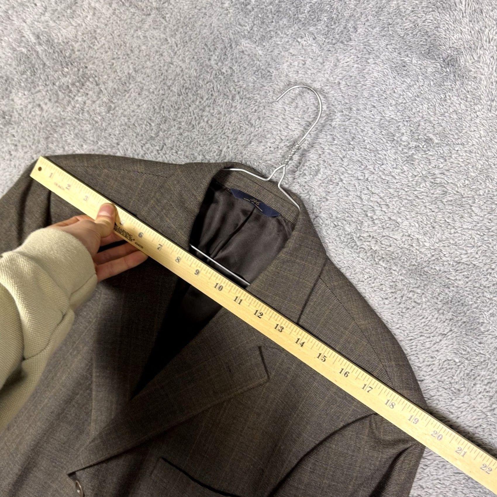 Brooks Brothers Brooks Brothers Mens 43R Suit Set in Brown Wool Stretch Blazer Slacks - 2 Piece Size 46R - 7 Thumbnail