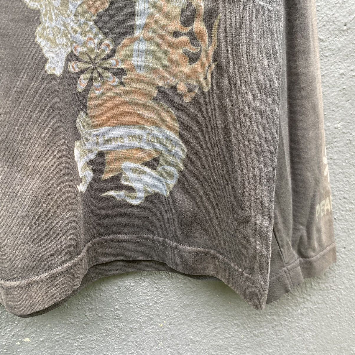 Tedman Thrashed Faded Vintage Peak'D Yellow Tedman Long Sleeve Tee Size US M / EU 48-50 / 2 - 6 Thumbnail