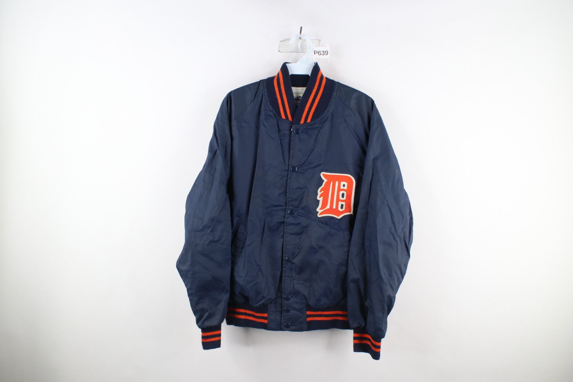 Vintage Vintage 80s Lined Detroit Tigers Baseball Bomber Jacket USA Size US L / EU 52-54 / 3 - 1 Thumbnail