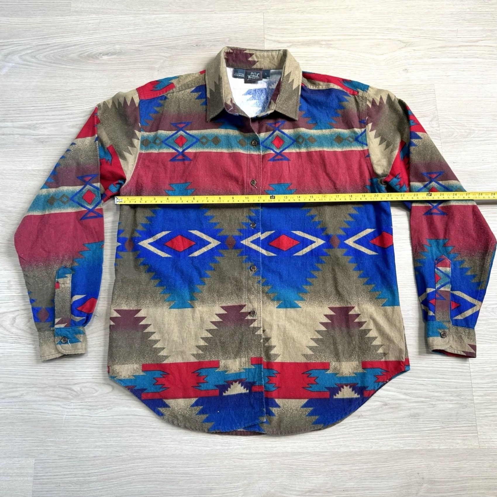 Vintage VINTAGE Woolrich Shirt L Aztec 90s Navajo Made In USA Button Size Size US L / EU 52-54 / 3 - 5 Thumbnail