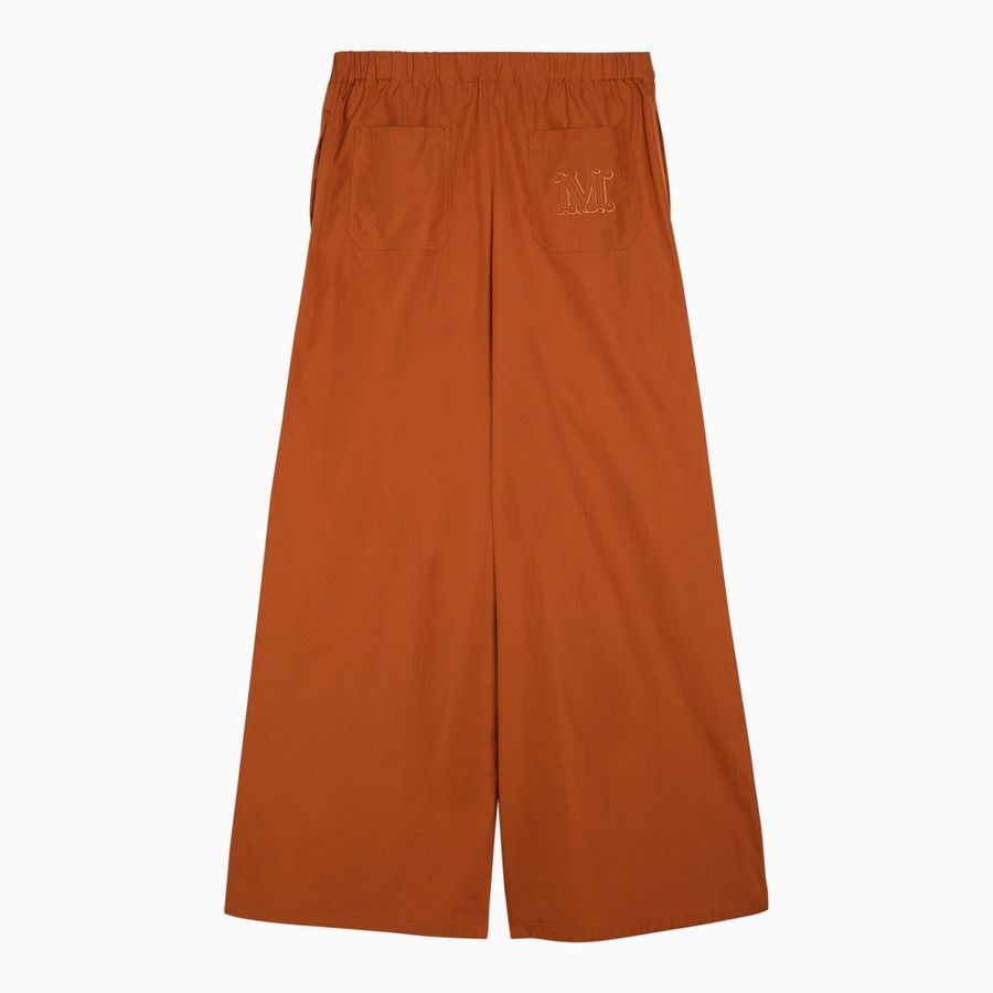 Max Mara o1d2blof0824 Cotton Trousers in Orange Size 32" / US 10 / IT 46 - 2 Thumbnail