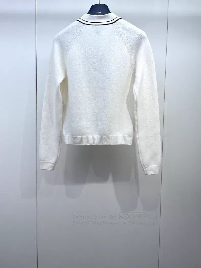 Louis Vuitton Louis Vuitton 25 white knitted cardigans shirt Size XS / US 0-2 / IT 36-38 - 2 Thumbnail