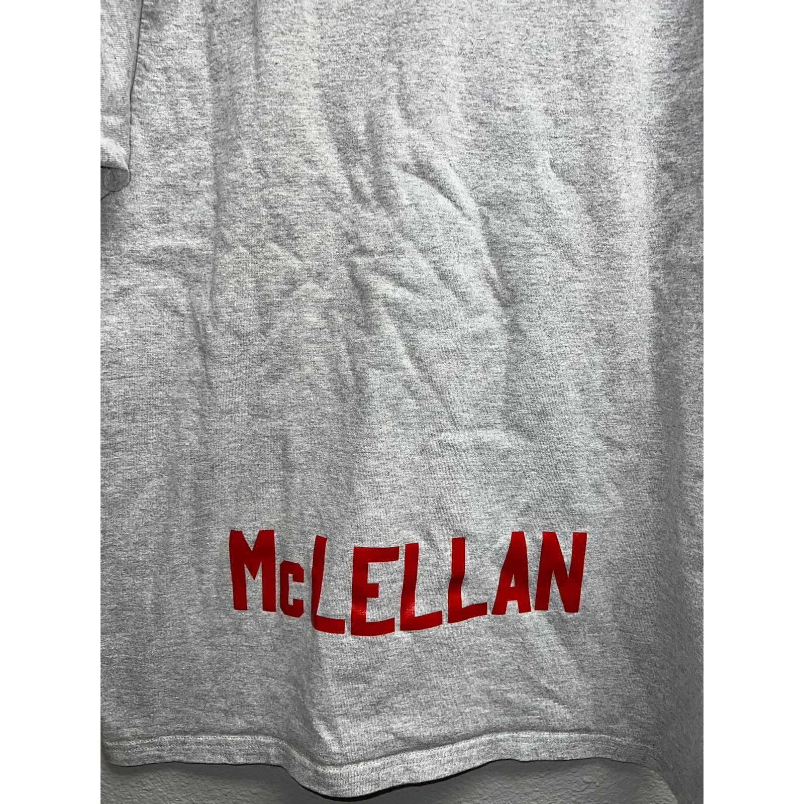 Lee Vintage Basketball Shirt Cobbler Test Print Gray Red Tee M Size US M / EU 48-50 / 2 - 7 Thumbnail
