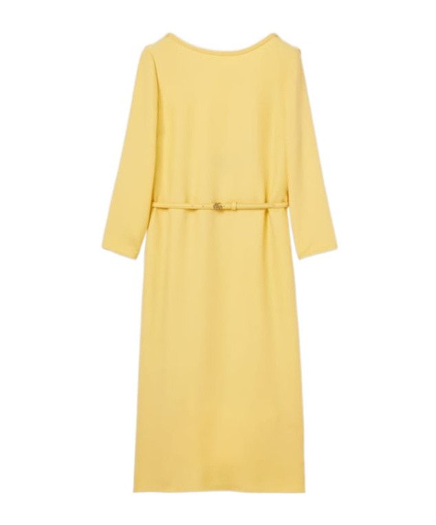 Gucci o1s1wg111025 Long-Sleeved Midi Dress In Yellow Size S / US 4 / IT 40 - 1 Thumbnail