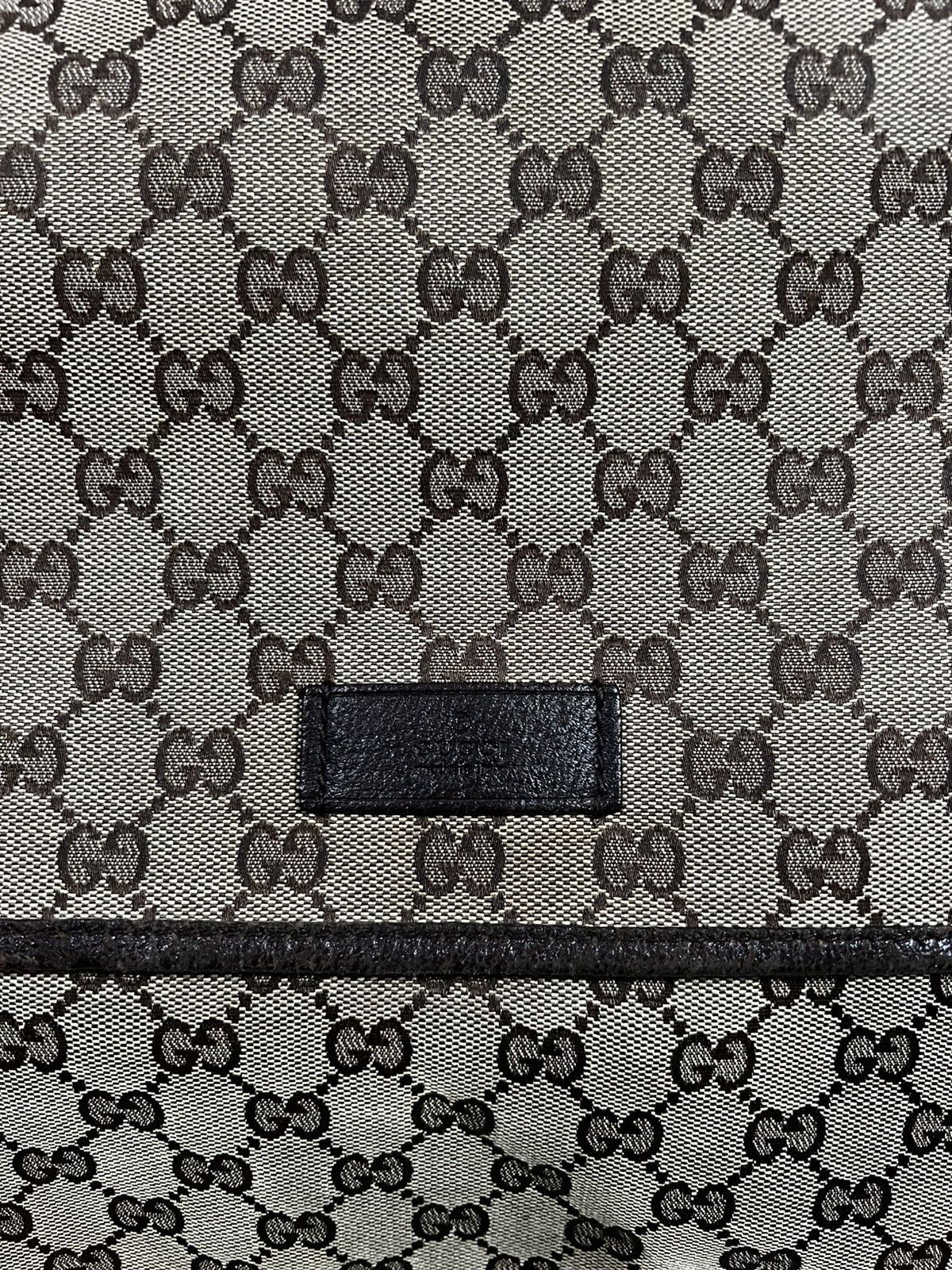 Gucci GUCCI Monogram Web Medium Flap Messenger Beige Dark Brown Size ONE SIZE - 5 Thumbnail