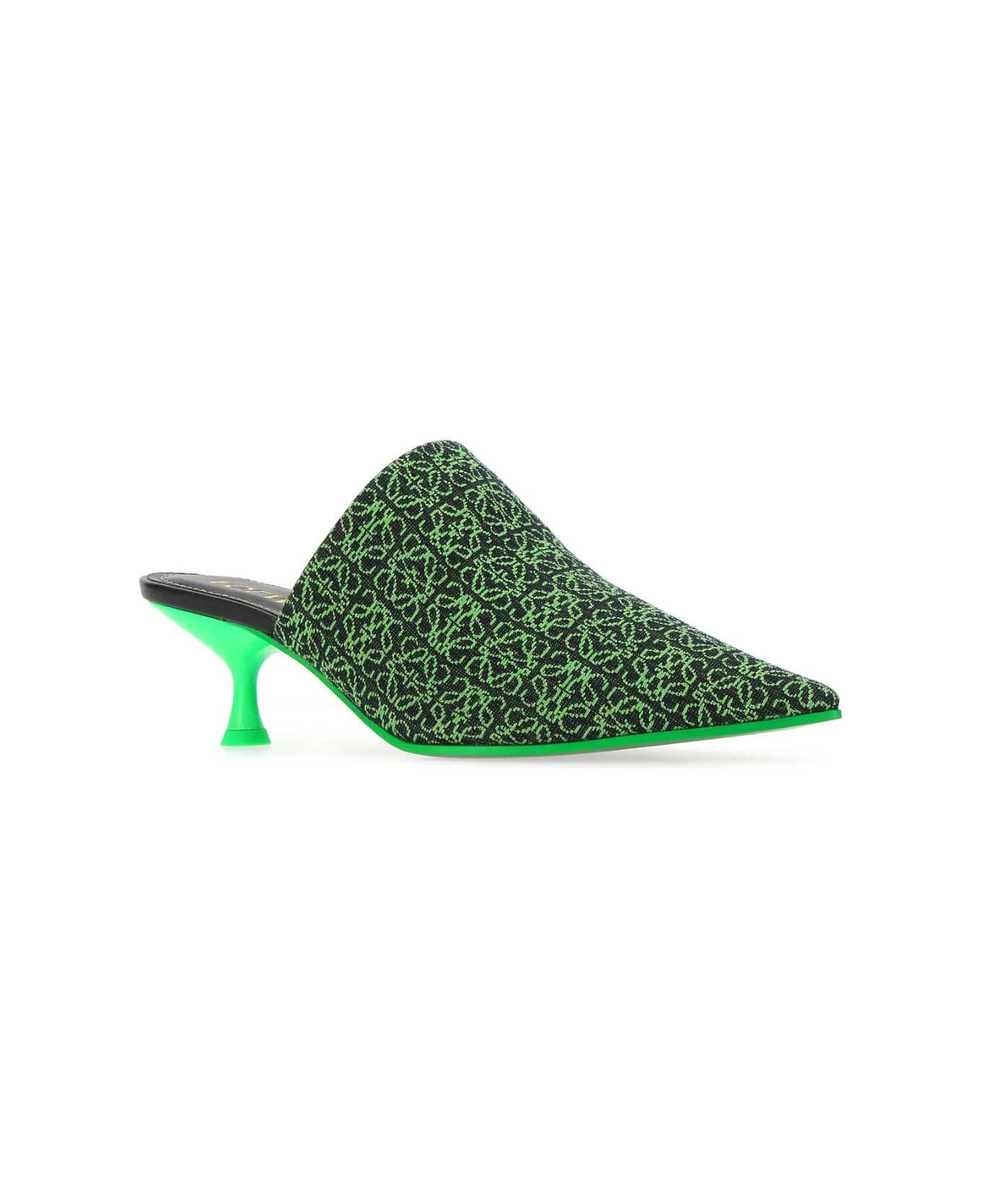 Loewe o1y1025 Mules in Black/Green Size US 5 / IT 35 - 2 Thumbnail