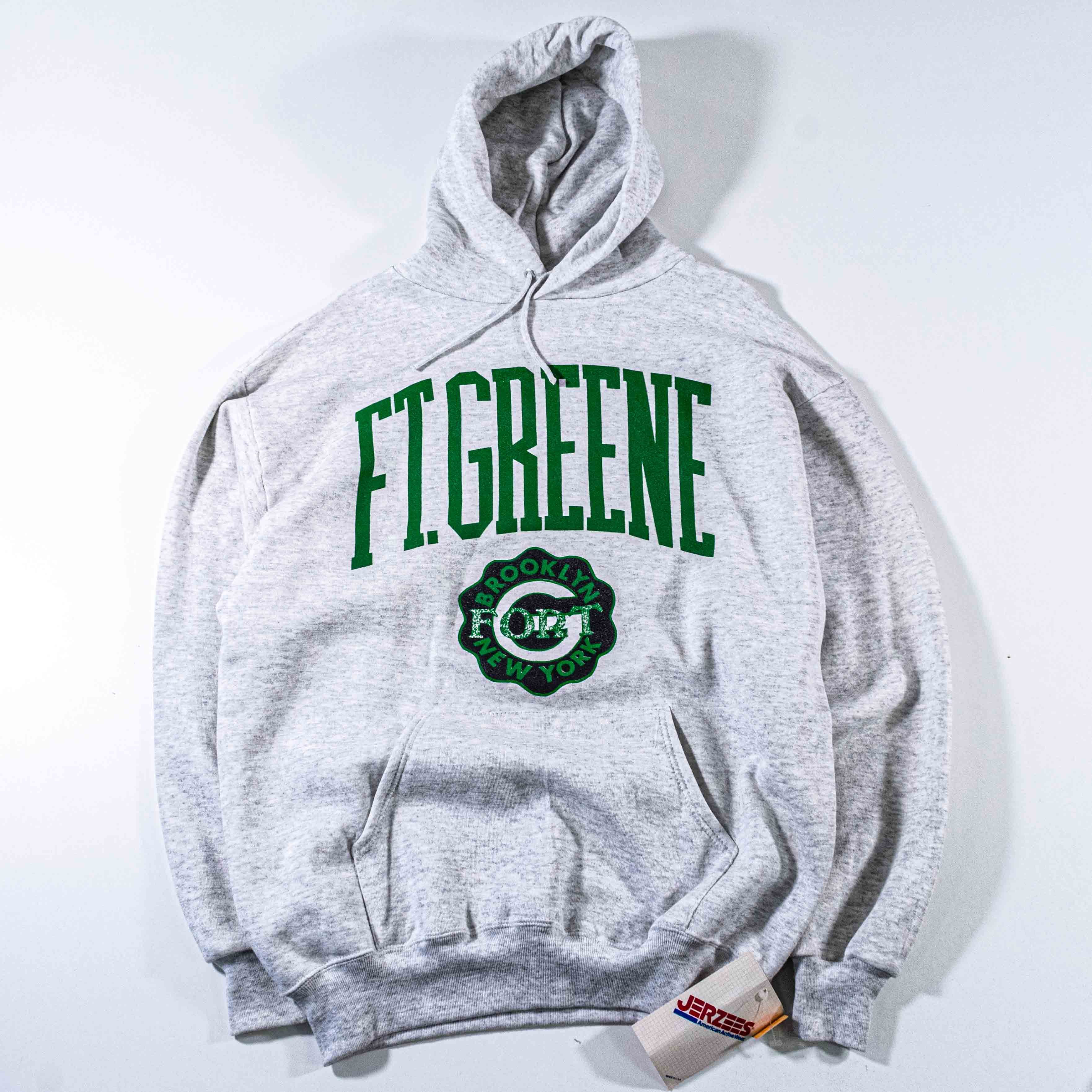 Jerzees Vintage Fort Greene Brooklyn Crest Hoodie Jerzees Sweatshirt Size US XL / EU 56 / 4 - 1 Thumbnail
