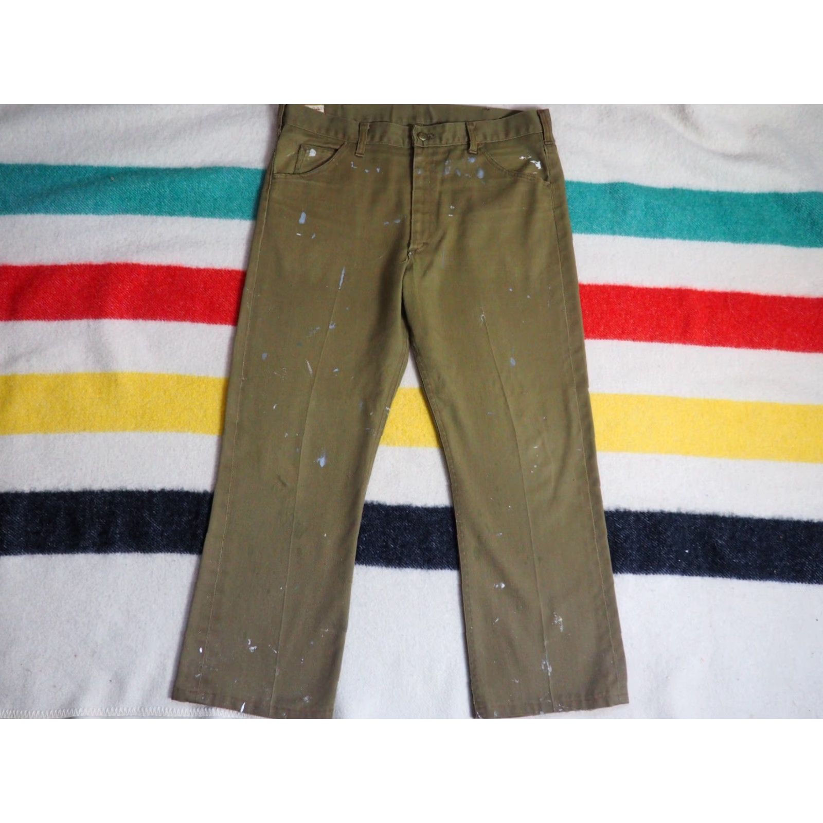 Lee **VTG 60s Lee Riders Serge Brown Twill USA Made Faded Mens Work Pants** User: VTG 60s Lee Riders Serge Brown Twill USA Made Faded Mens Work Pants Size US 36 / EU 52 - 2 Thumbnail