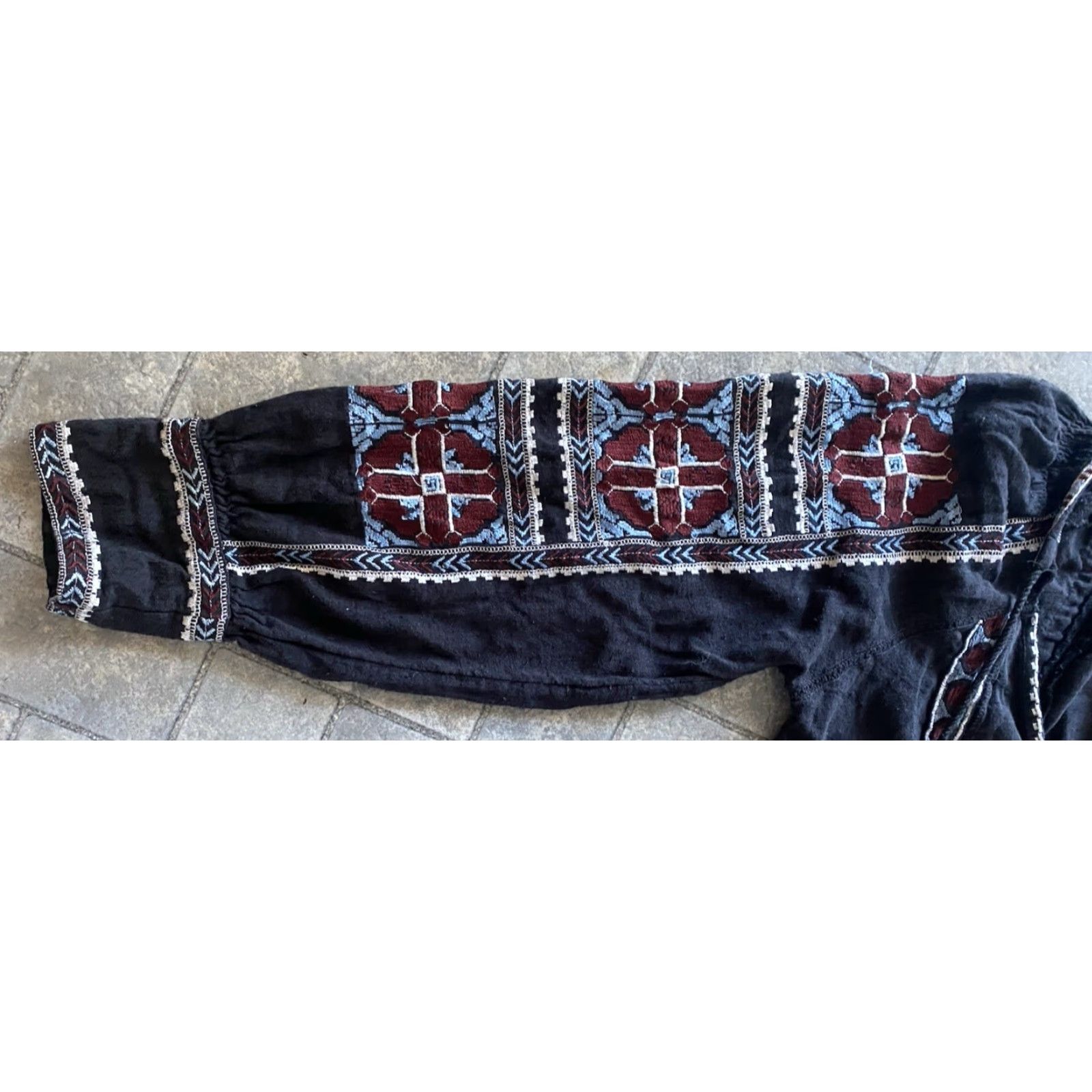 Free People VINTAGE Free People All My Life Embroidered Mini Tunic Dress V Neck Size XS Boho Women’s Size XS / US 0-2 / IT 36-38 - 5 Thumbnail